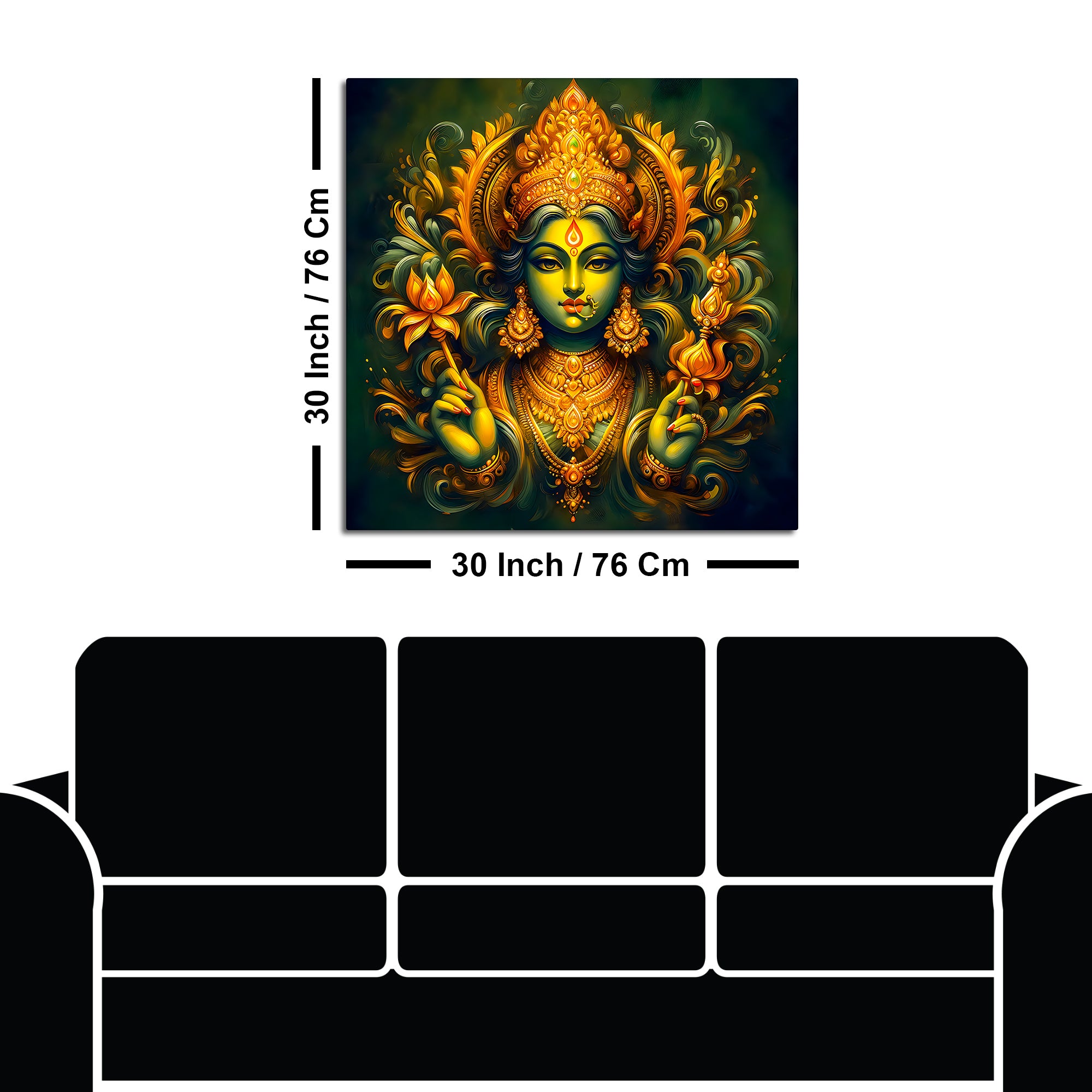 Prosperity Goddess Lakshmi Religious Wall Painting