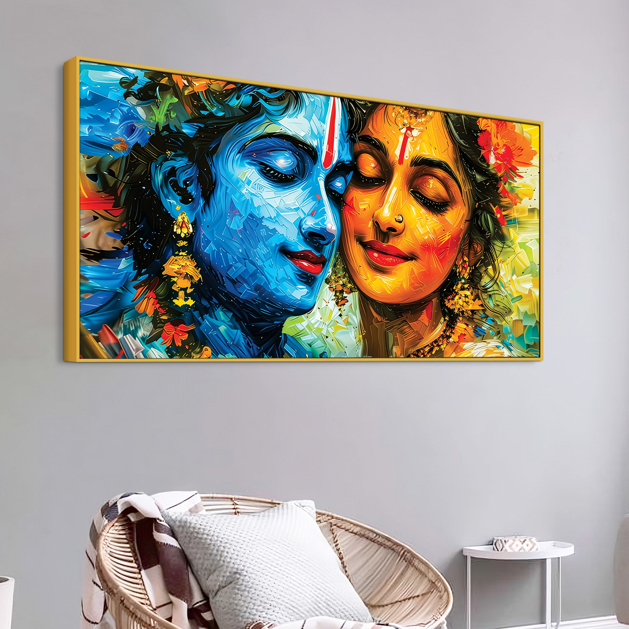 Radha Krishna Canvas Wall Painting for Home & Living Room