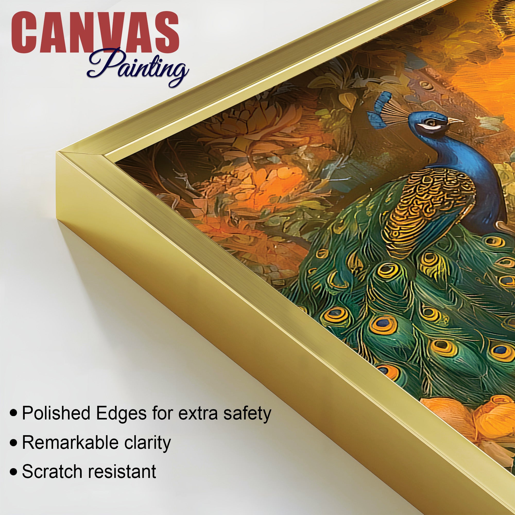 Radha Krishna Divine Peacock Theme Painting