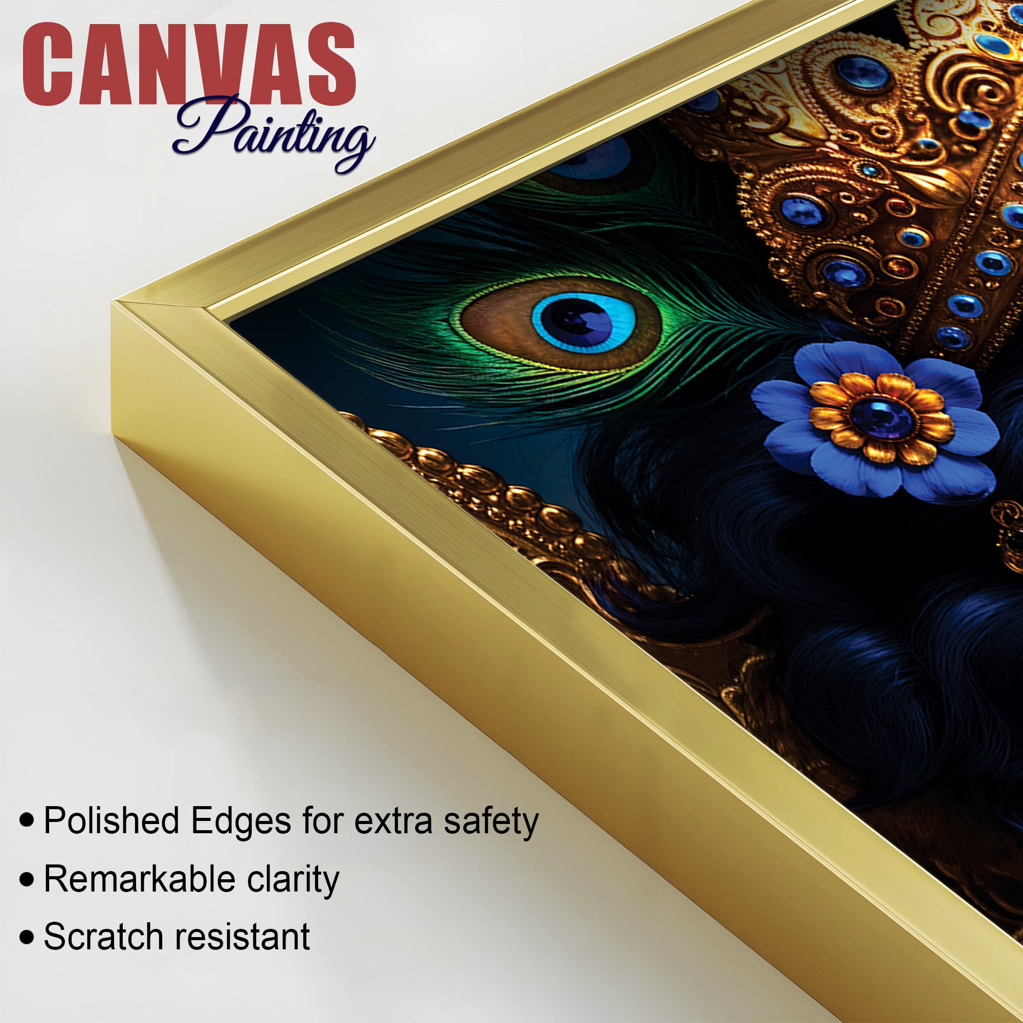 Radha Krishna Luxury Canvas Painting for Spiritual Wall Decor