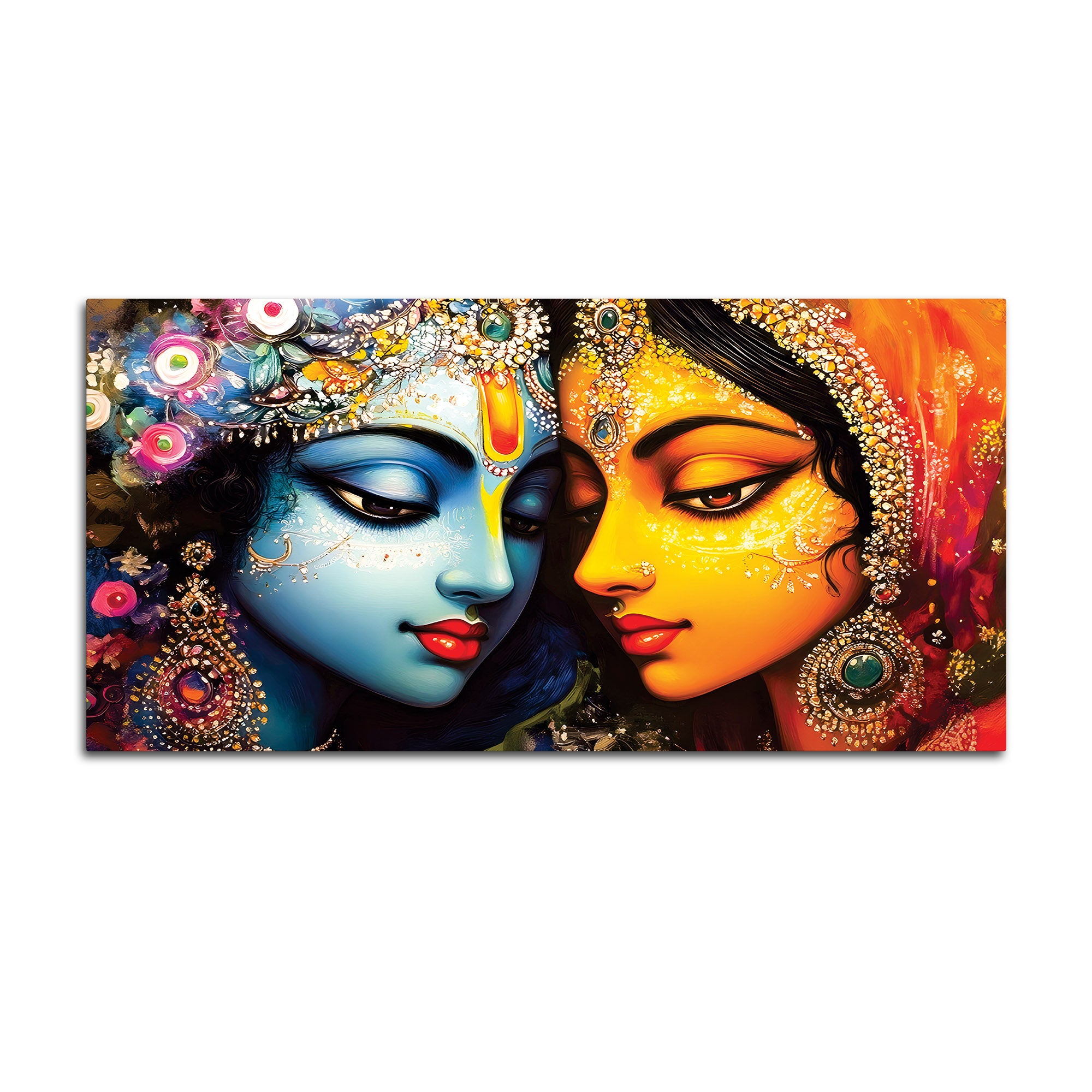 Radha Krishna Premium Spiritual Canvas Painting for Home Decor