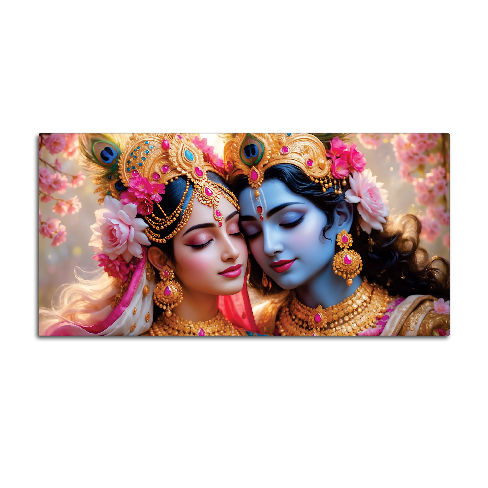 Radha Krishna Spiritual Canvas Painting for Modern Wall Decor