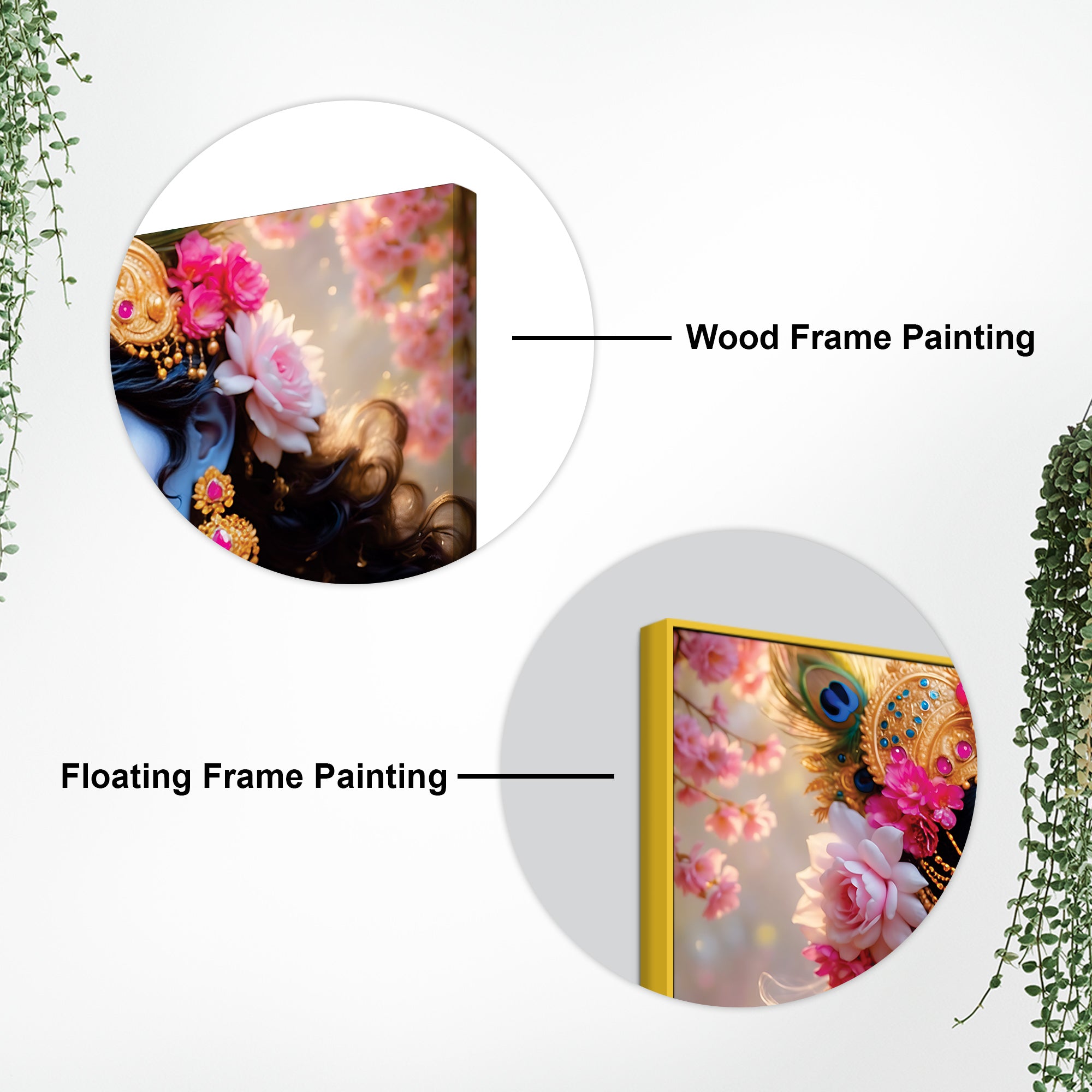 Radha Krishna Spiritual Canvas Painting for Modern Wall Decor