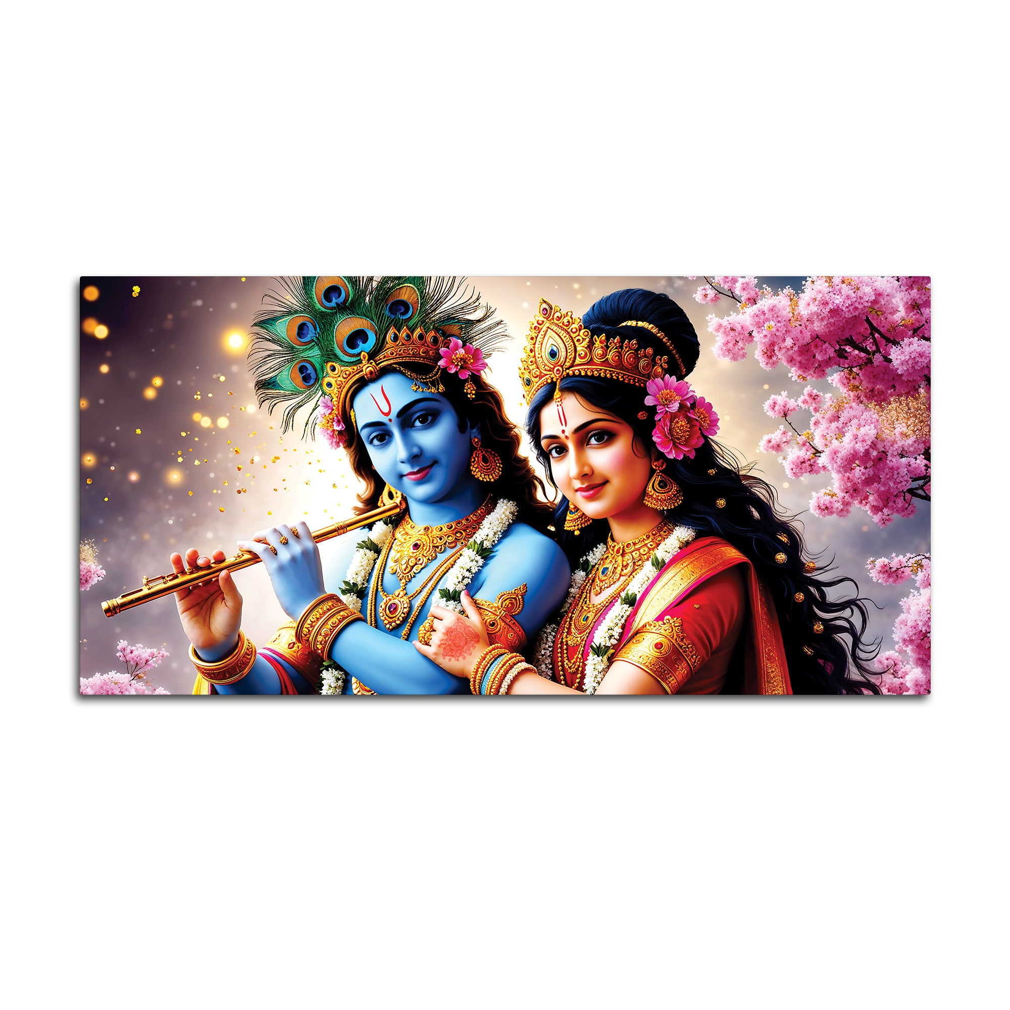 Radha Krishna Traditional Canvas Painting for Wall Decoration