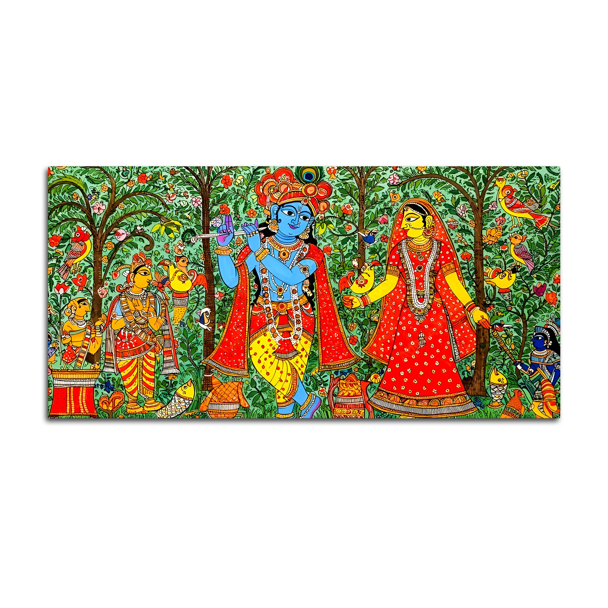 Radha Krishna Wall Painting | Ethnic Home Décor