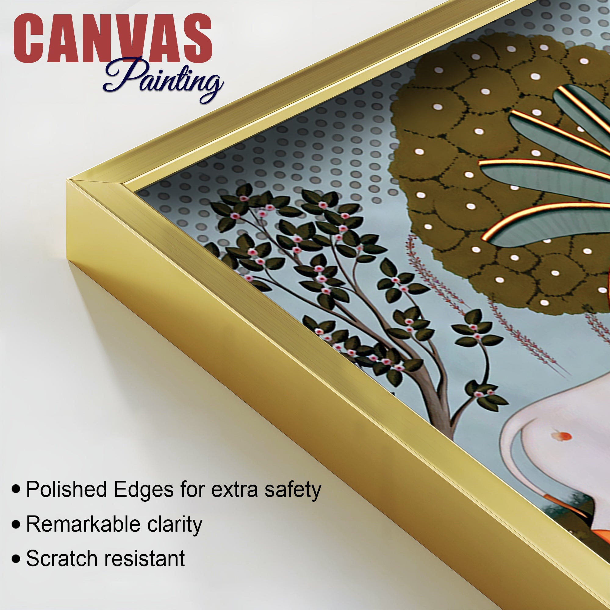 Rajasthani Pichwai Art Radha Krishna Canvas Wall Painting