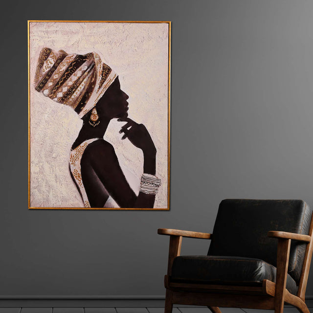 Regal Essence Hand Painted Wall Painting with Floating Frame