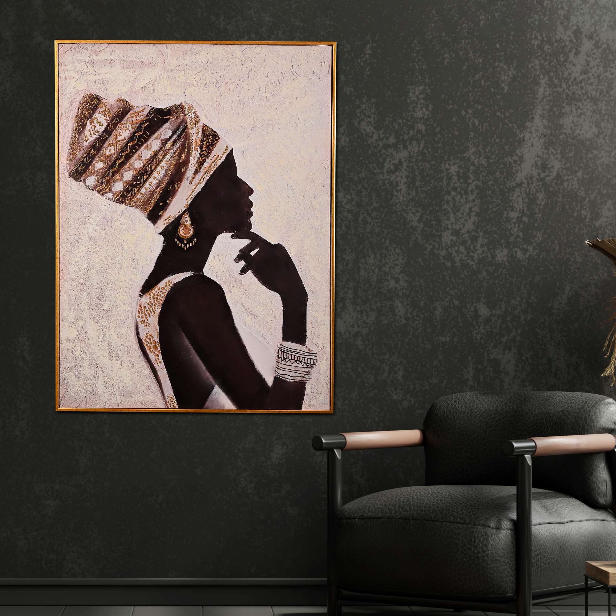 Regal Essence Hand Painted Wall Painting with Floating Frame