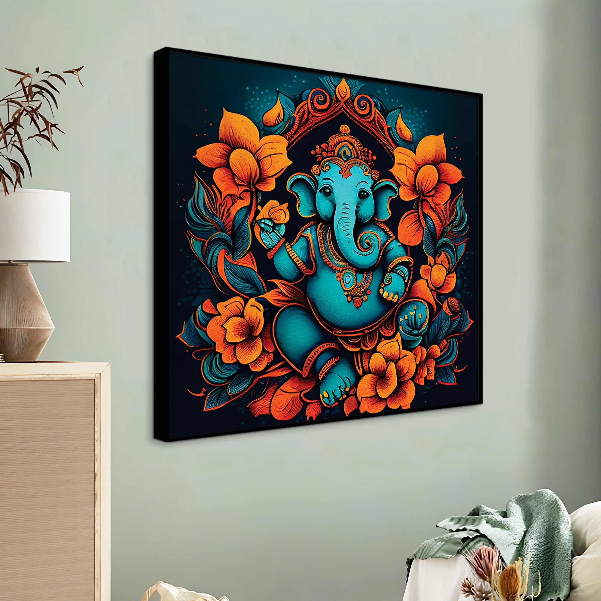 Religious Bappa Wall Painting for Home Décor