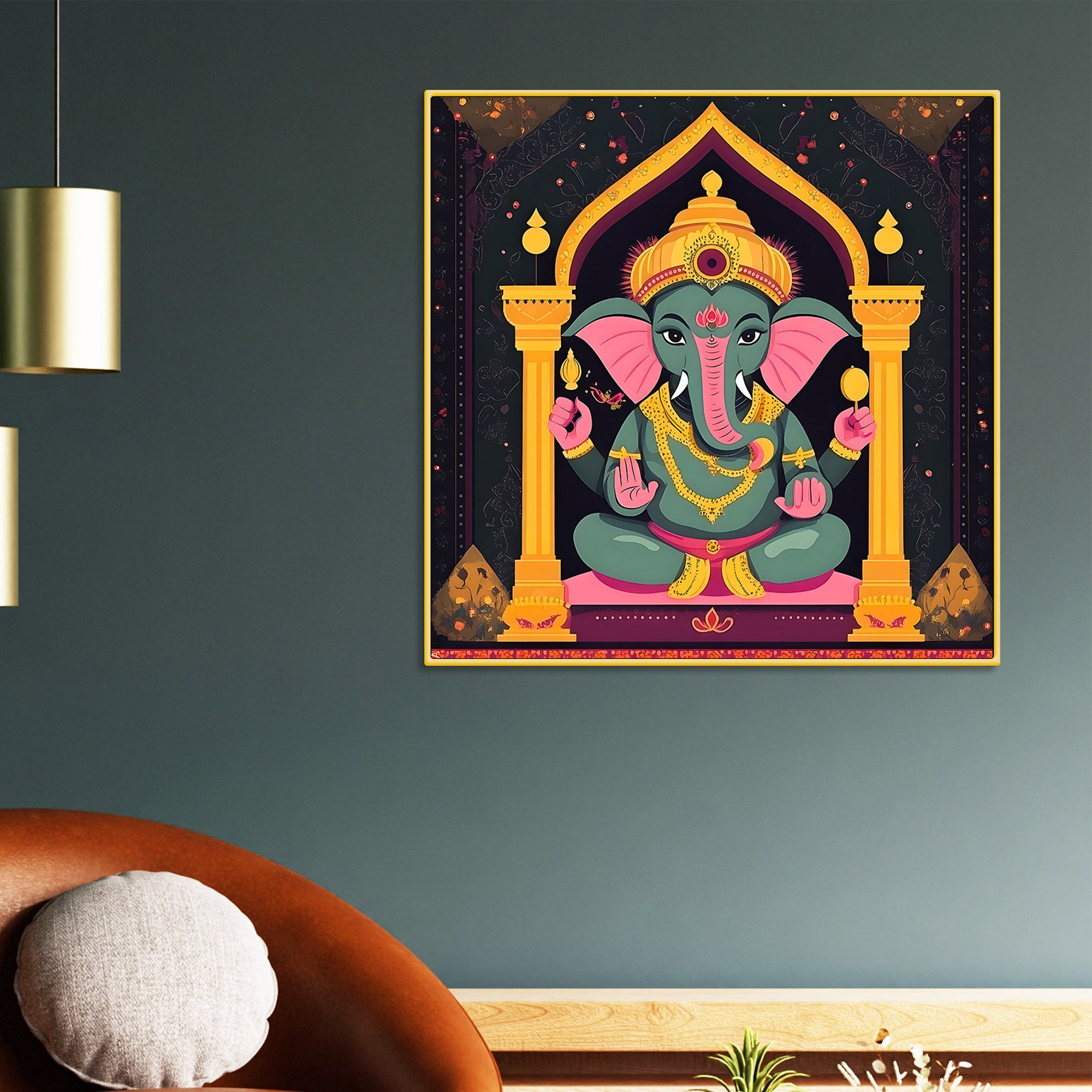 religious-ganesha-wall-painting