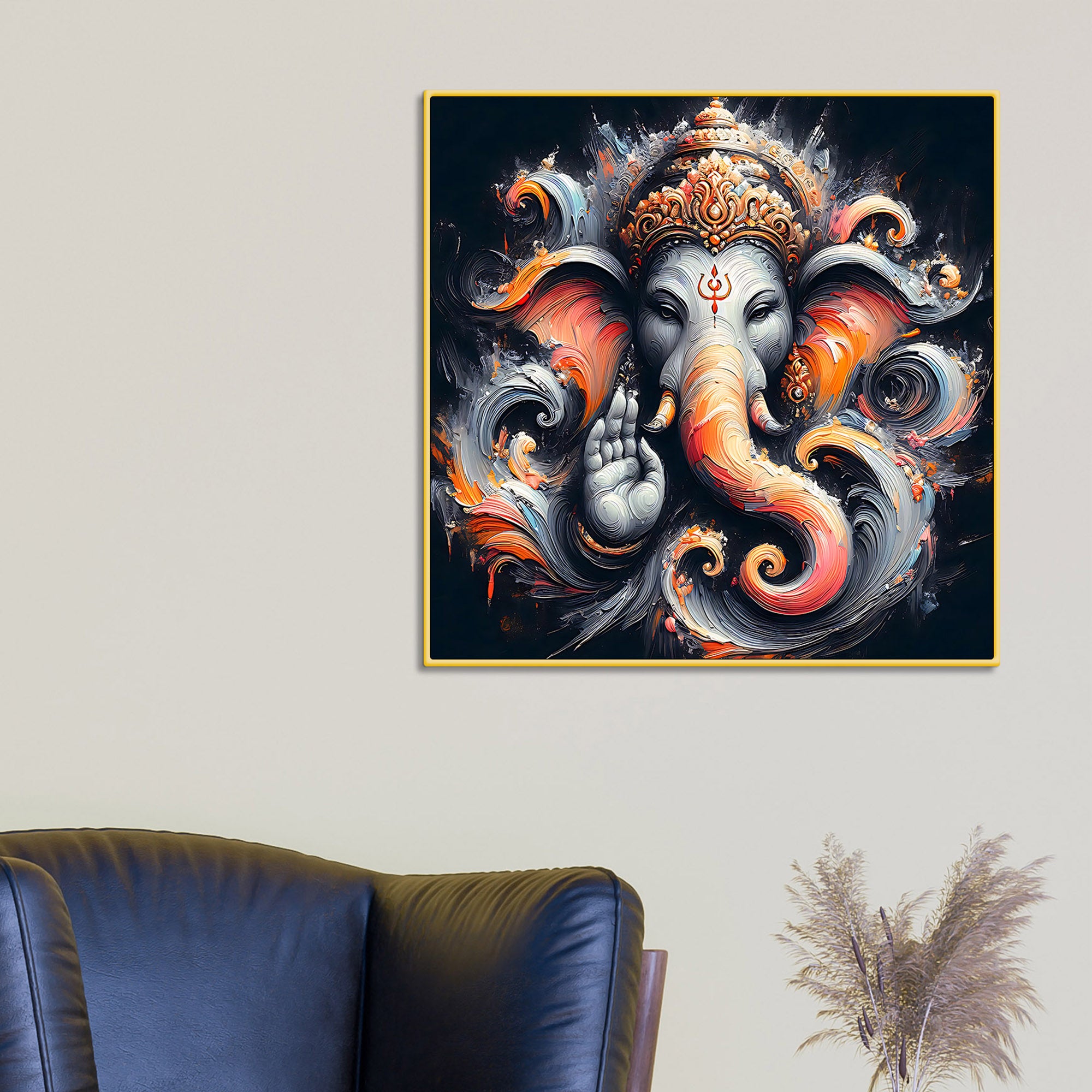 Traditional Ganesha God Wall Painting