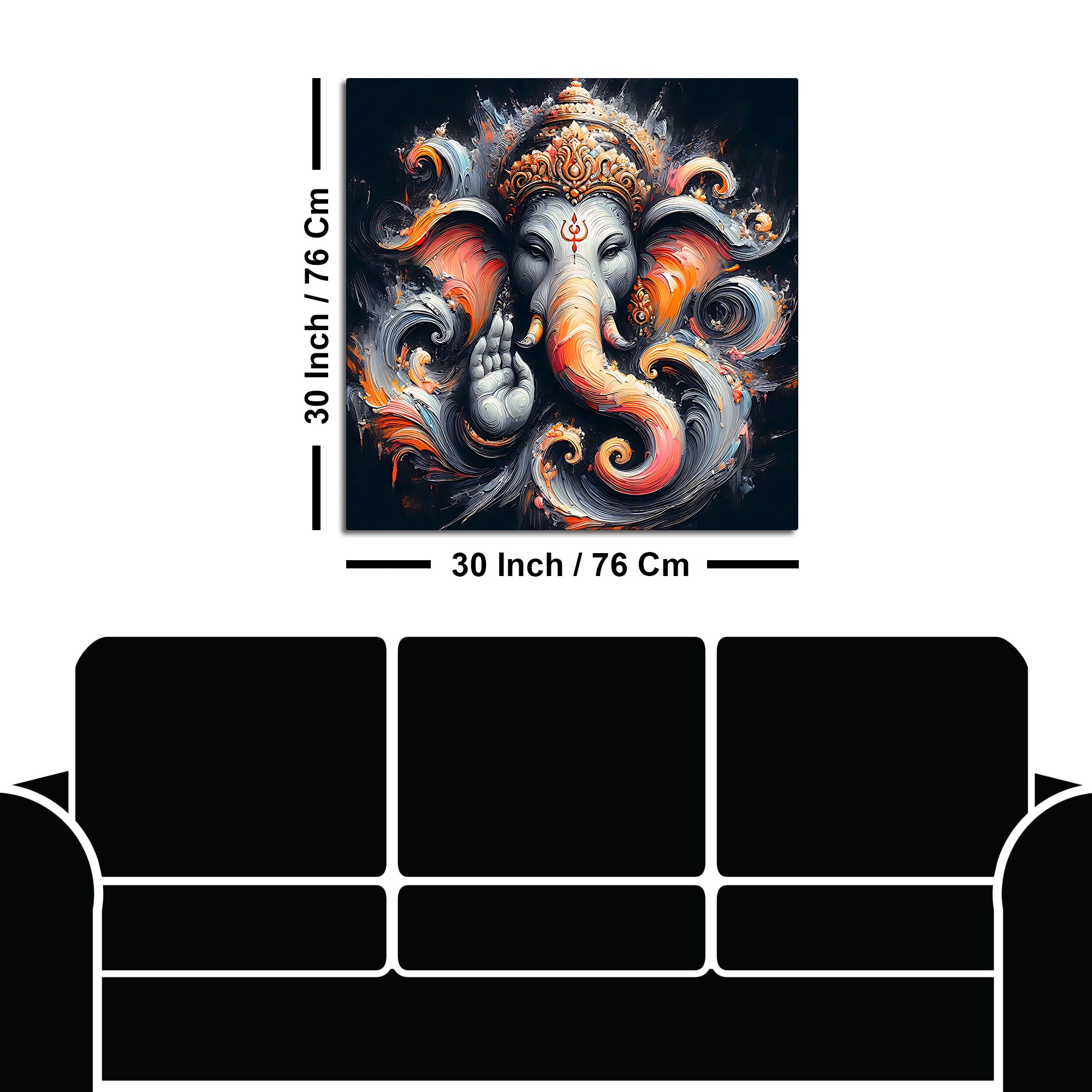 Traditional Ganesha God Wall Painting