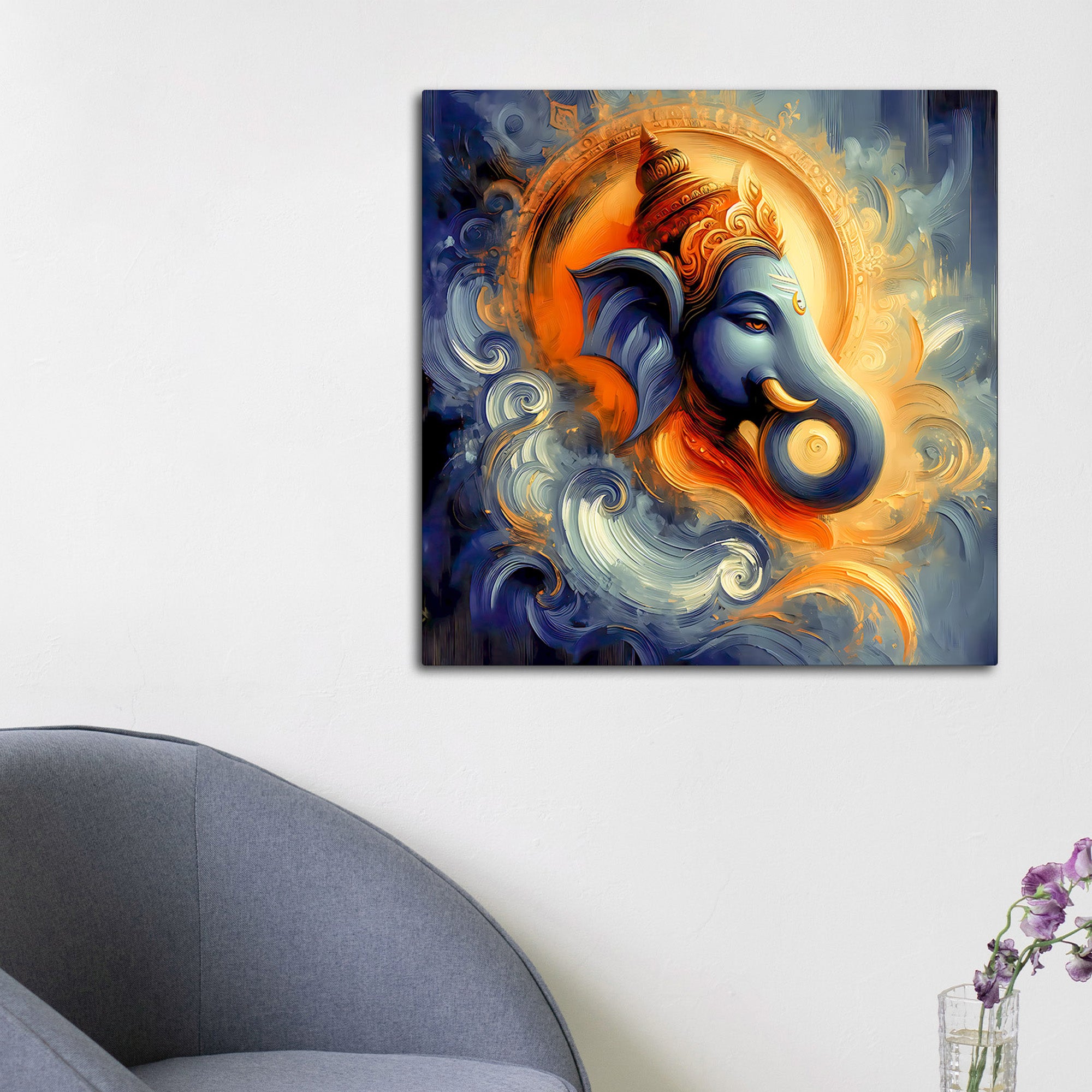 Religious Lord Ganpati Decorative Wall Painting