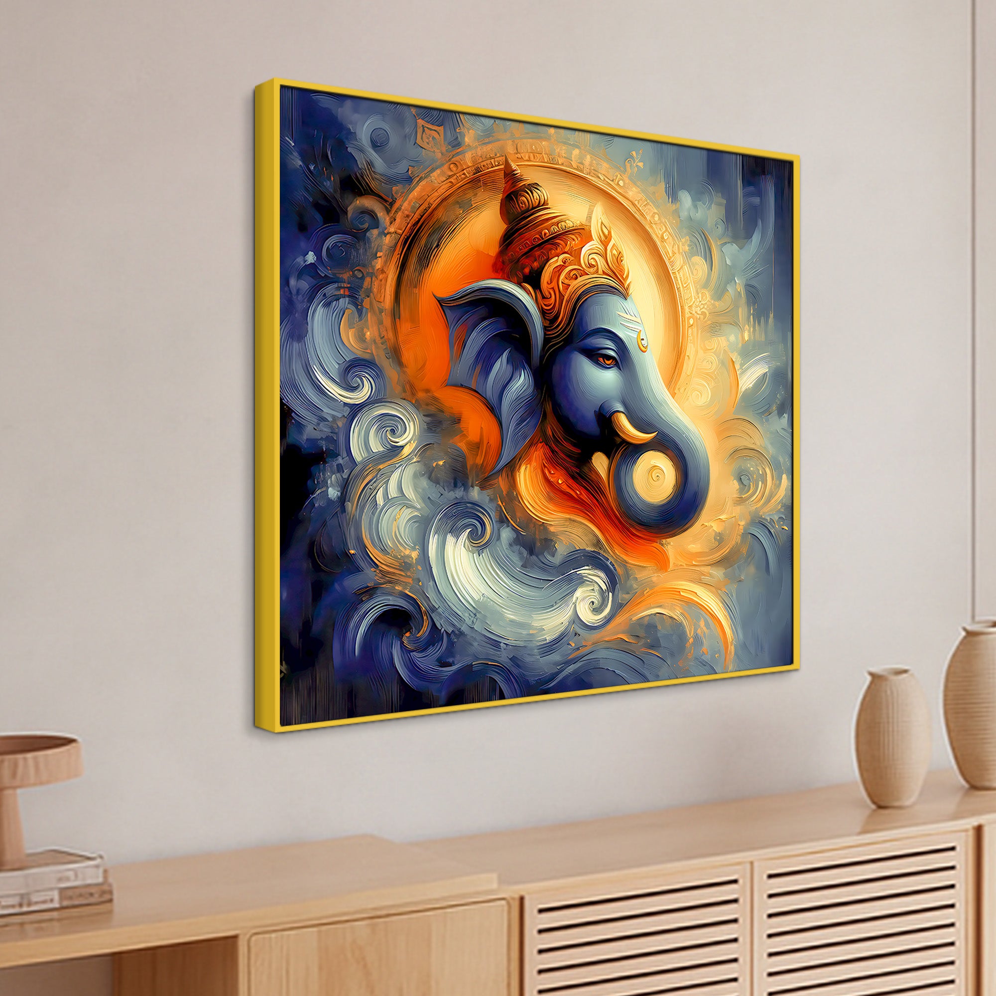 Religious Lord Ganpati Decorative Wall Painting