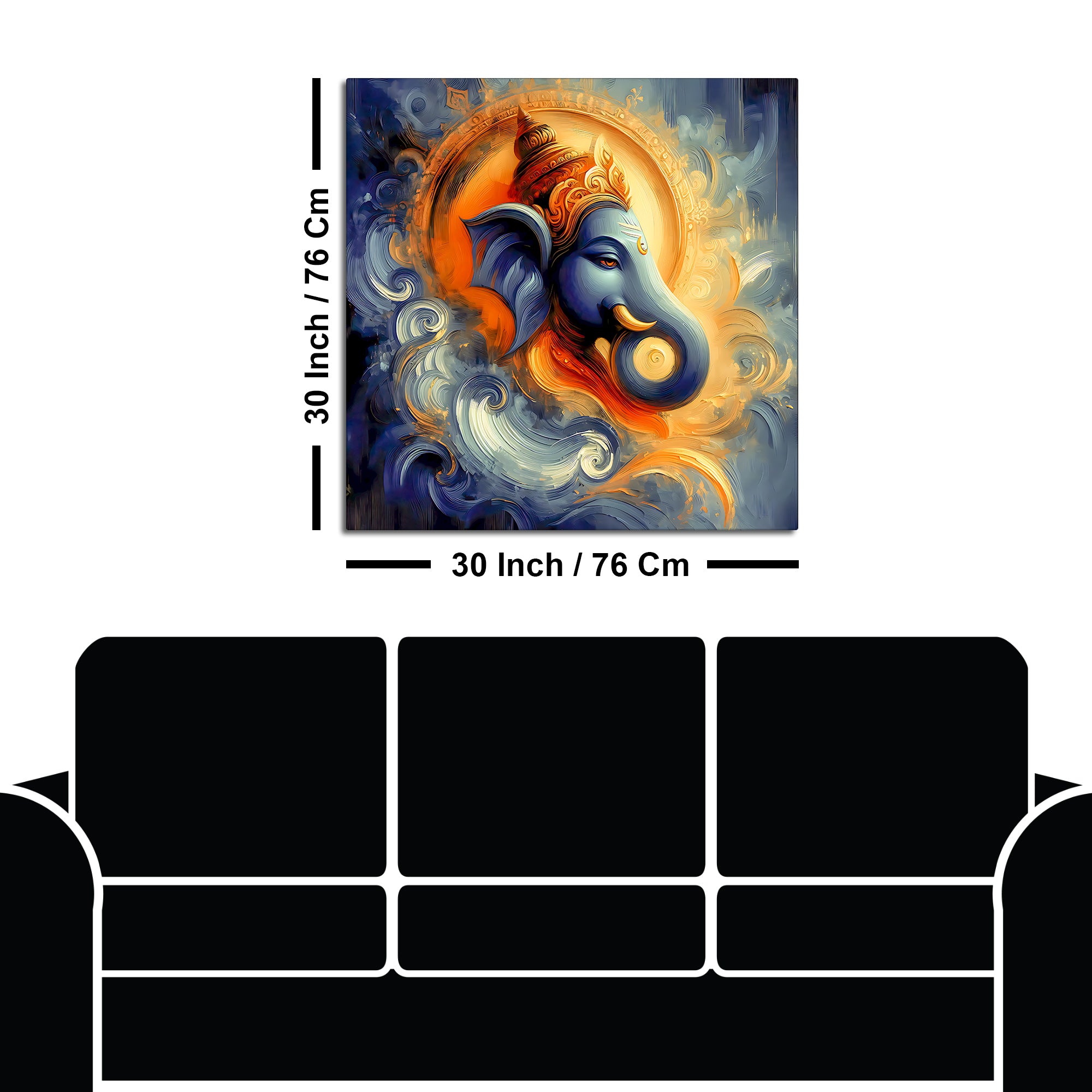 Religious Lord Ganpati Decorative Wall Painting