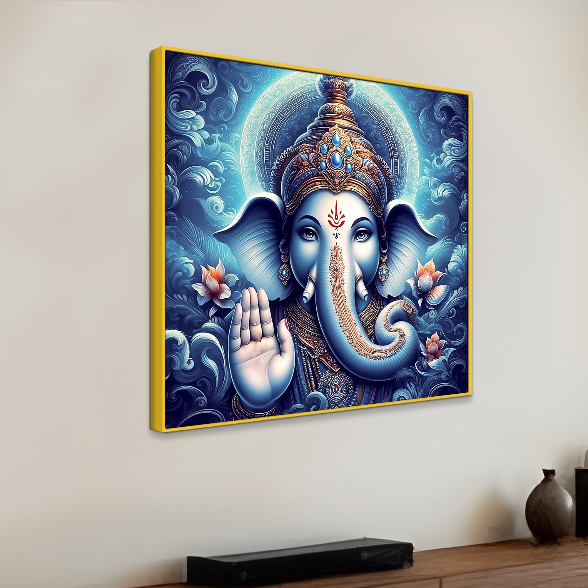 Religious Lord Ganpati Wall Art Painting