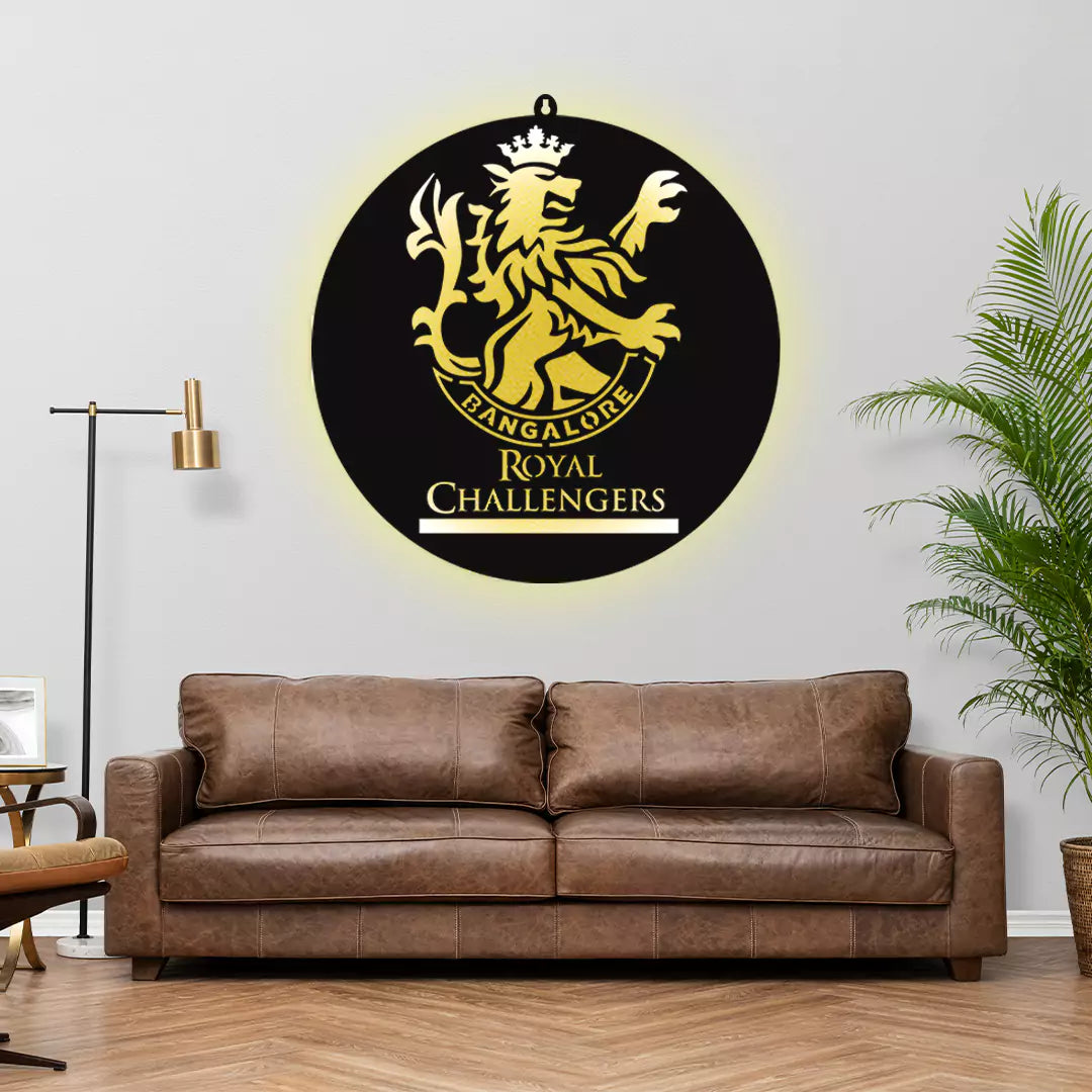 Royal Challengers Bangalore LED Wall Hanging for Cricket Wall Decor