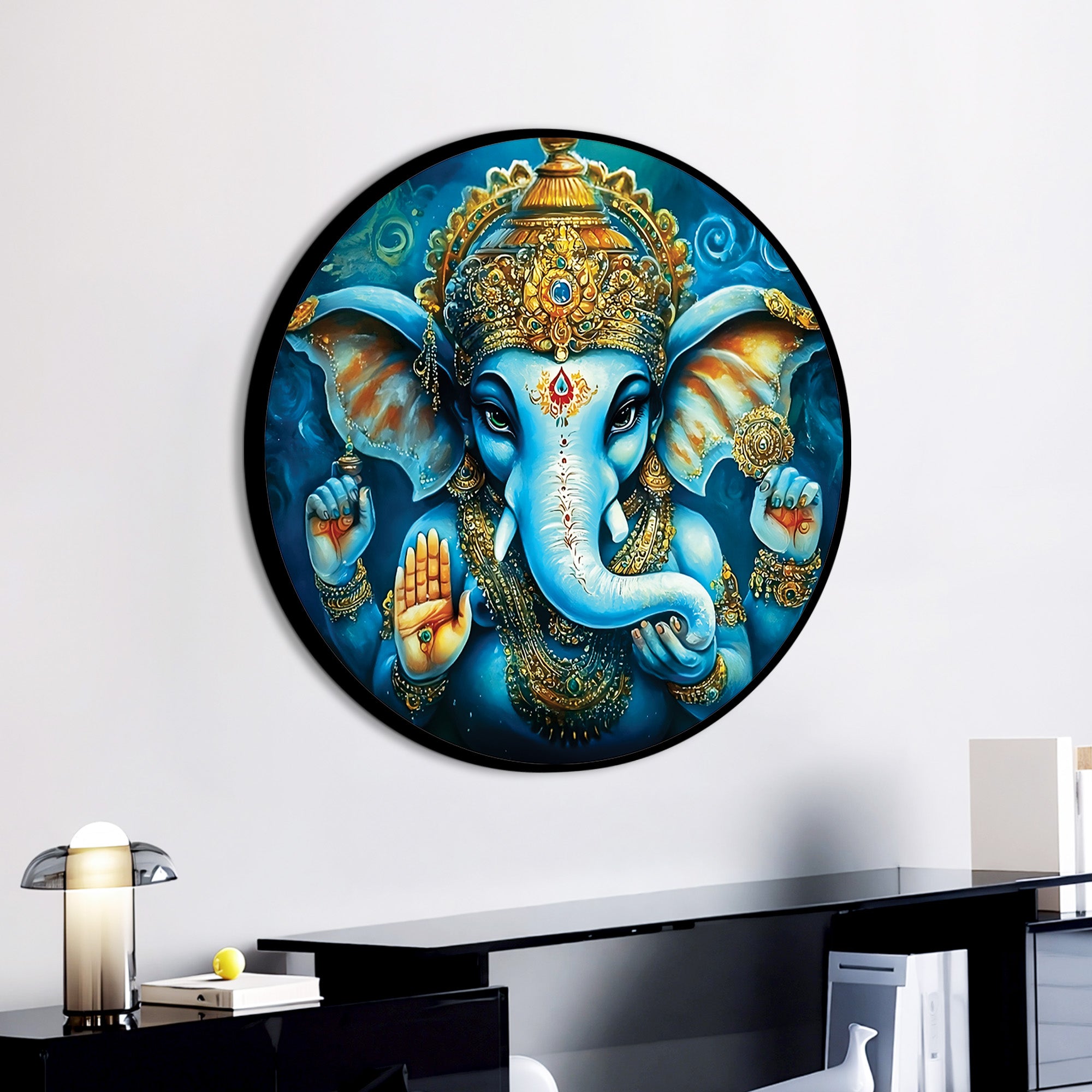 Royal Divine Ganesh Ji Painting