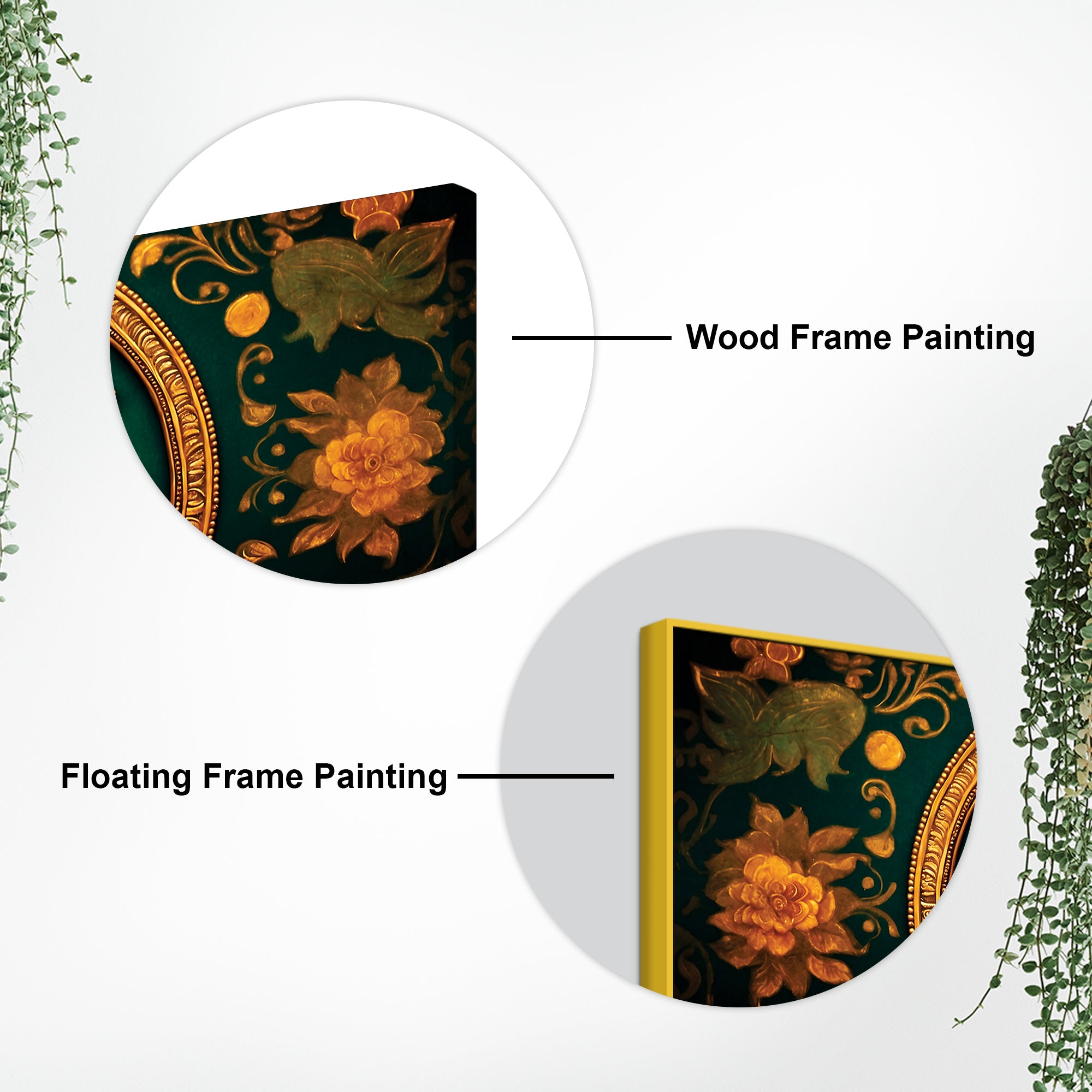 Royal Divine Lord Shri Ganesha with Beautiful Flowers Spiritual Canvas Wall Painting for Home & Office Decor – Modern Devotional Wall Art