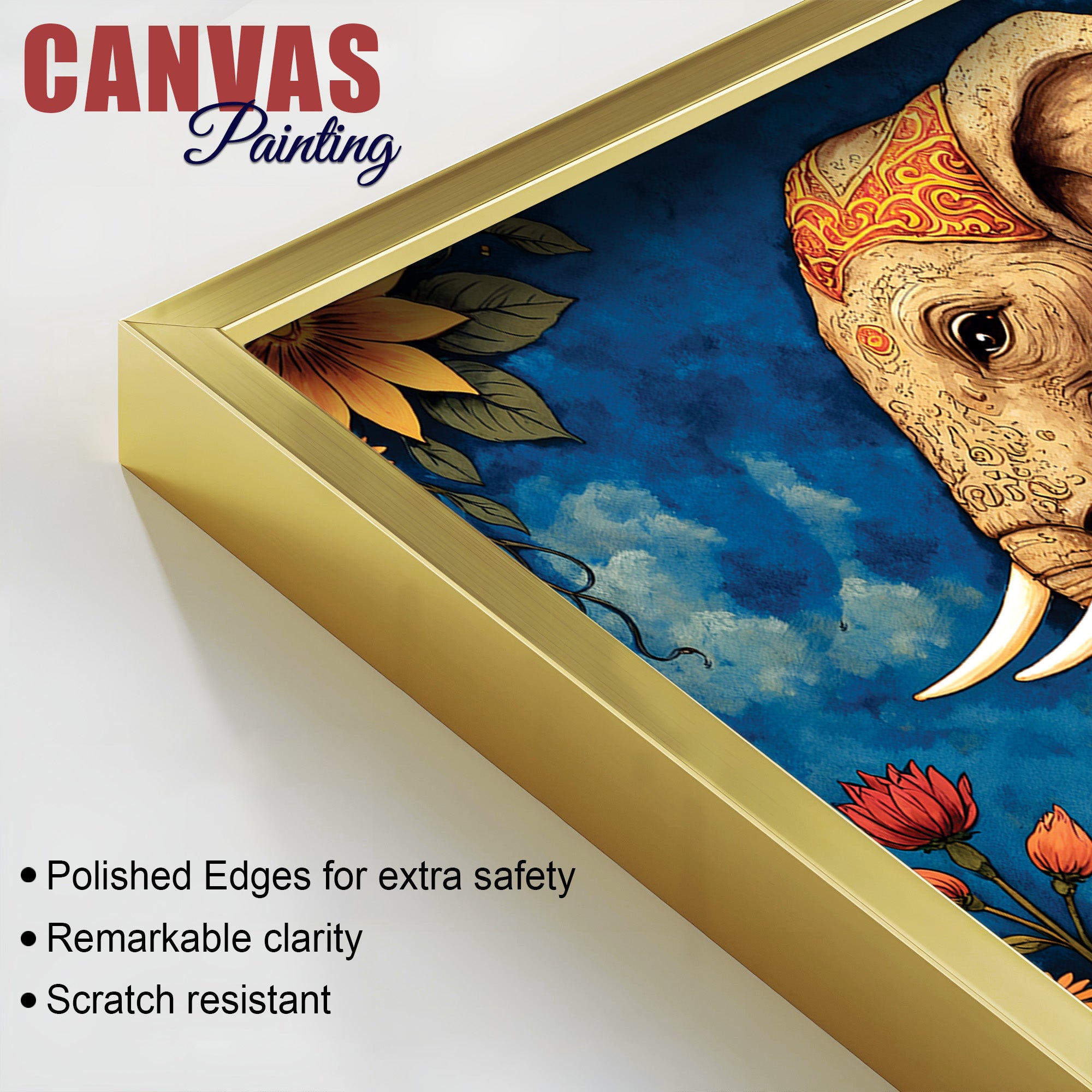 Royal Elephant Wall Art Canvas Wall Painting