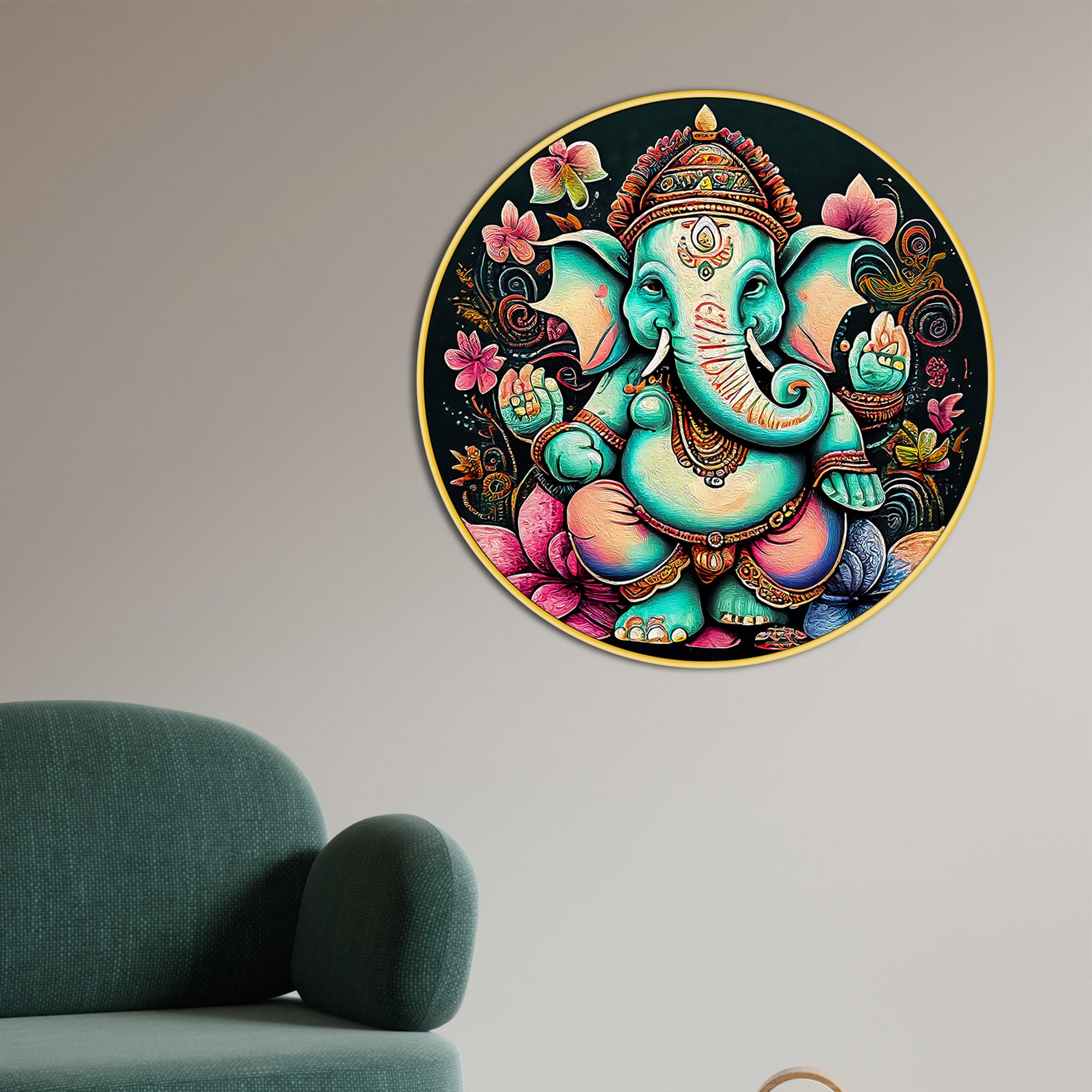 Royal Ganesh Ji Wall Painting