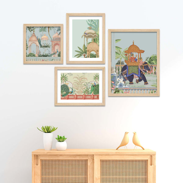 royal-indian-palace-art-wall-frame-set-of-four