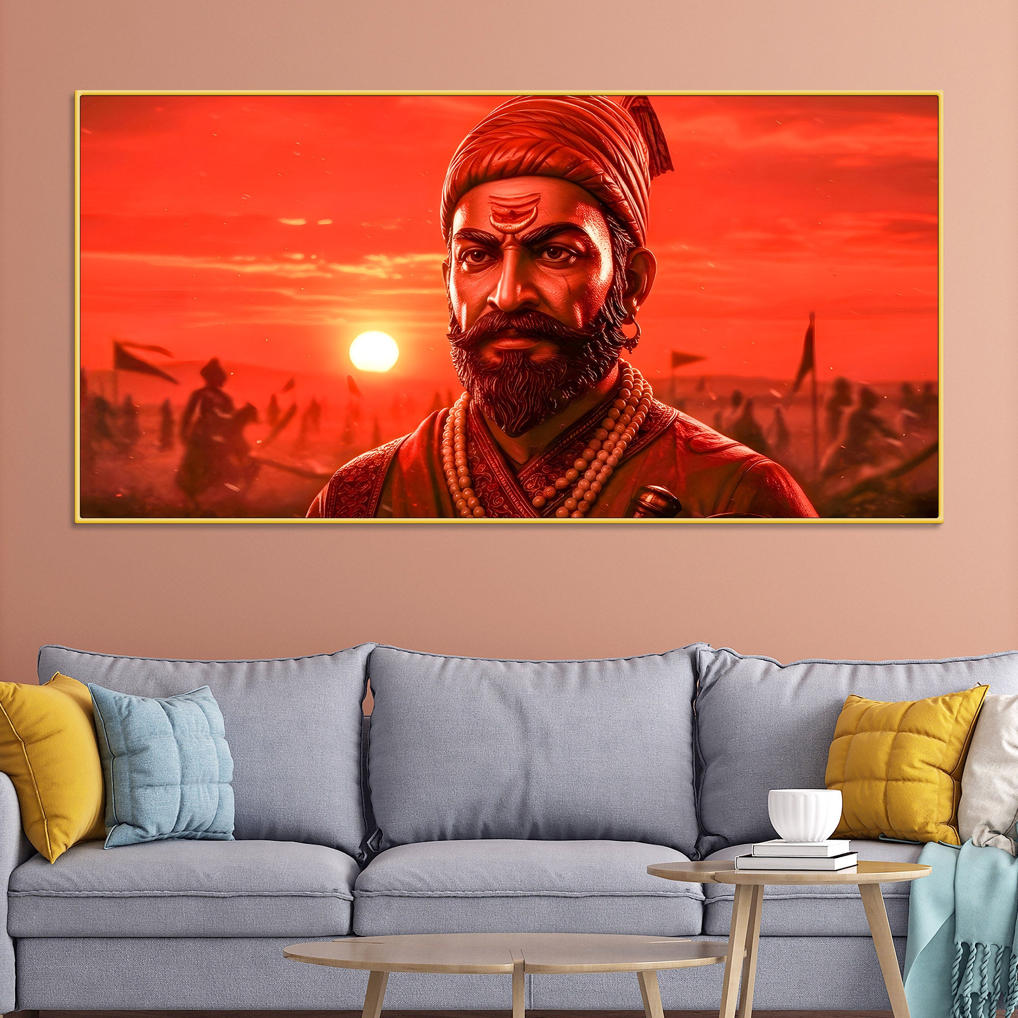 Royal Shivaji Maharaj Indian Wall Art Painting