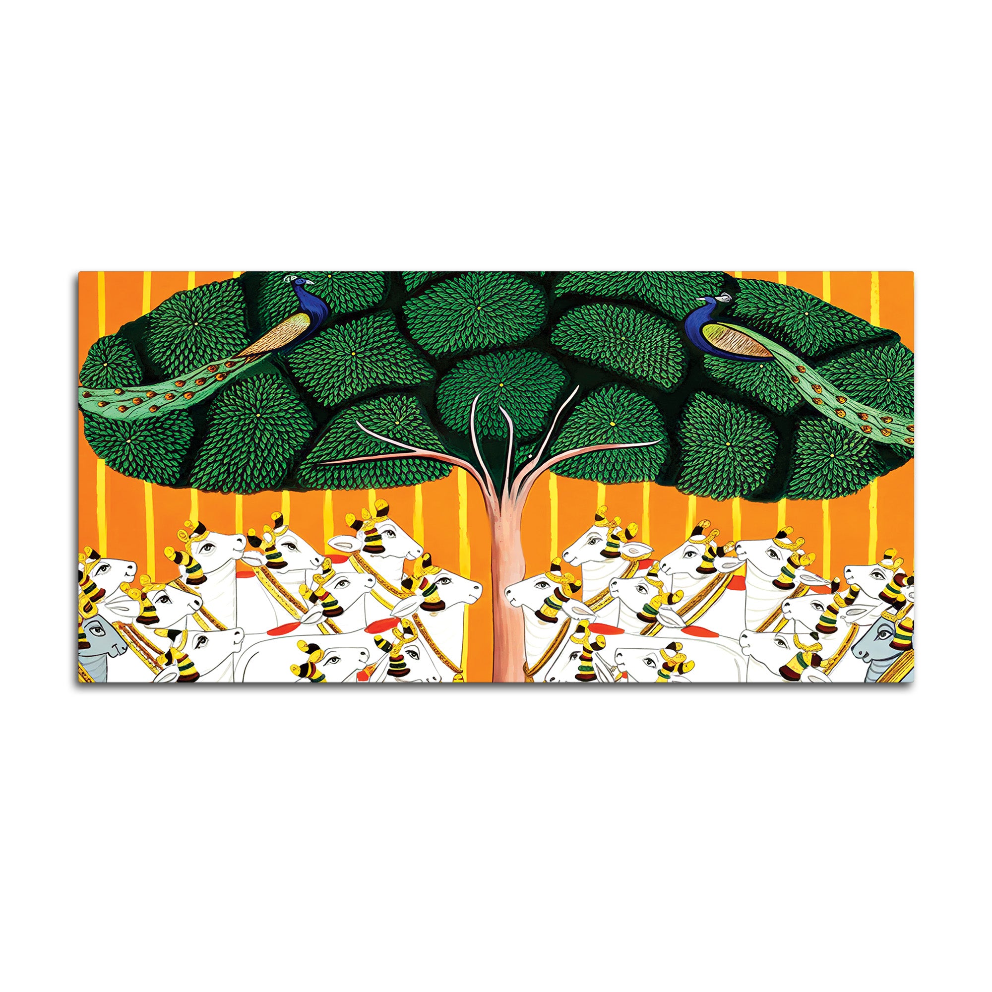 Sacred Cow Pichwai Art Canvas Wall Painting