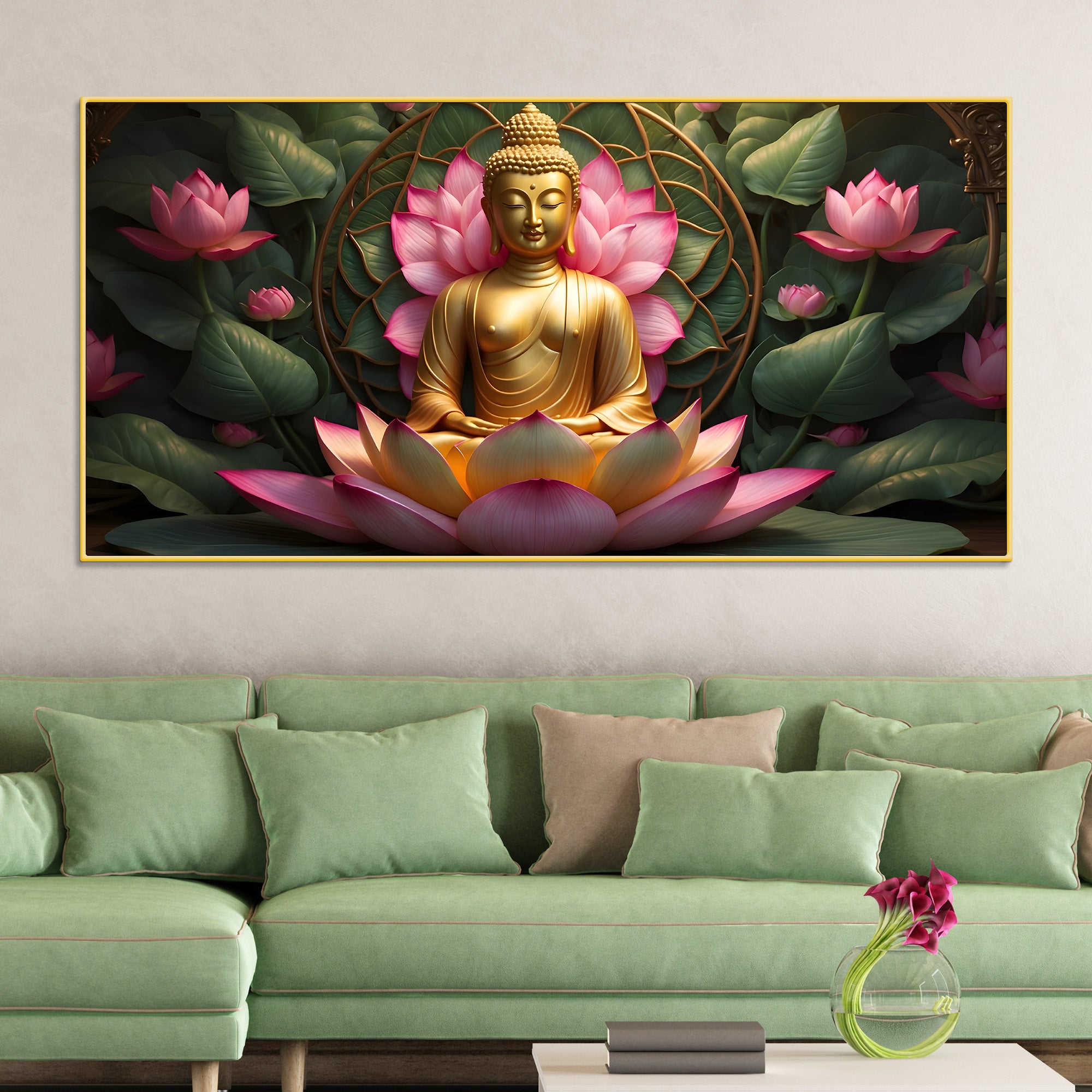 Sacred Gautam Buddha Painting for Home Decoration