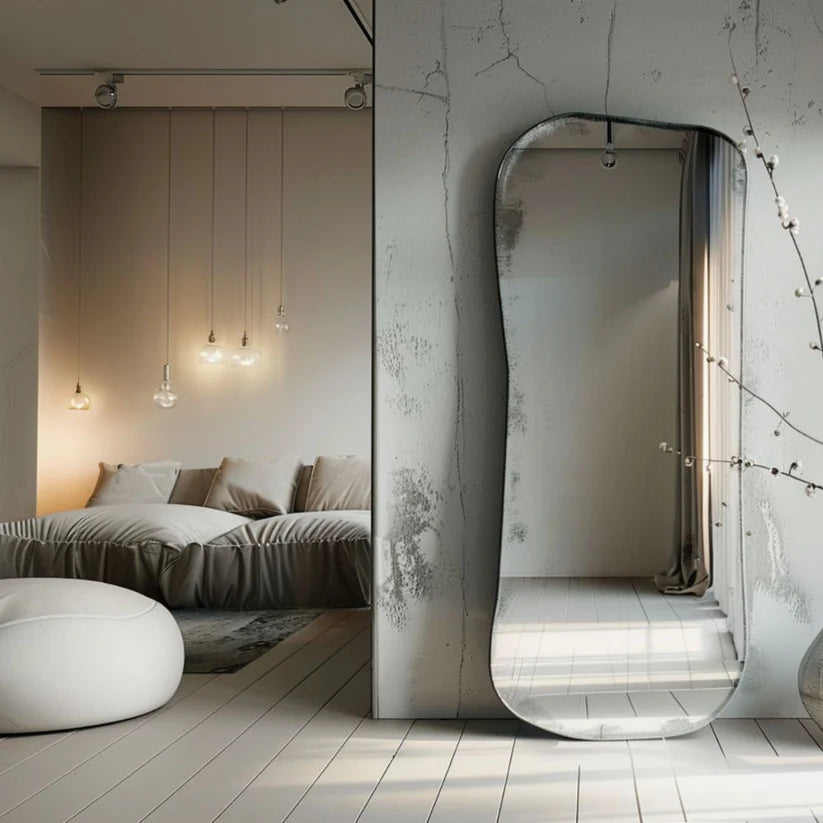 Scandinavian Style Asymmetrical Wall Mirror