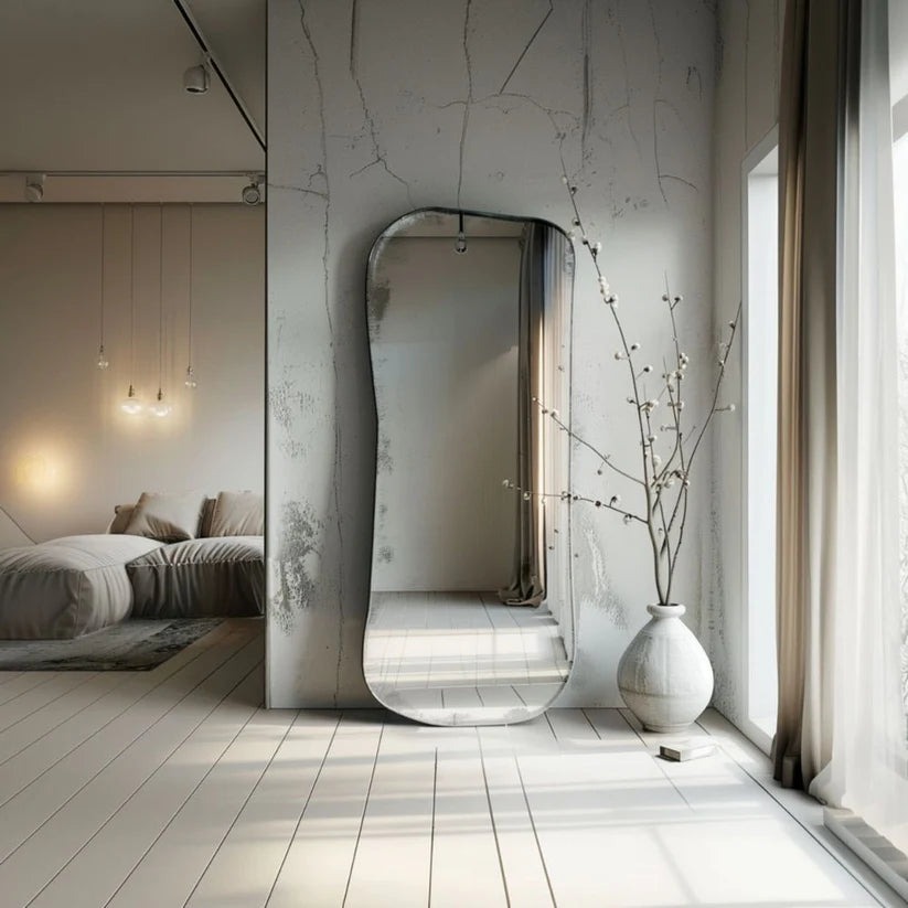 Scandinavian Style Asymmetrical Wall Mirror