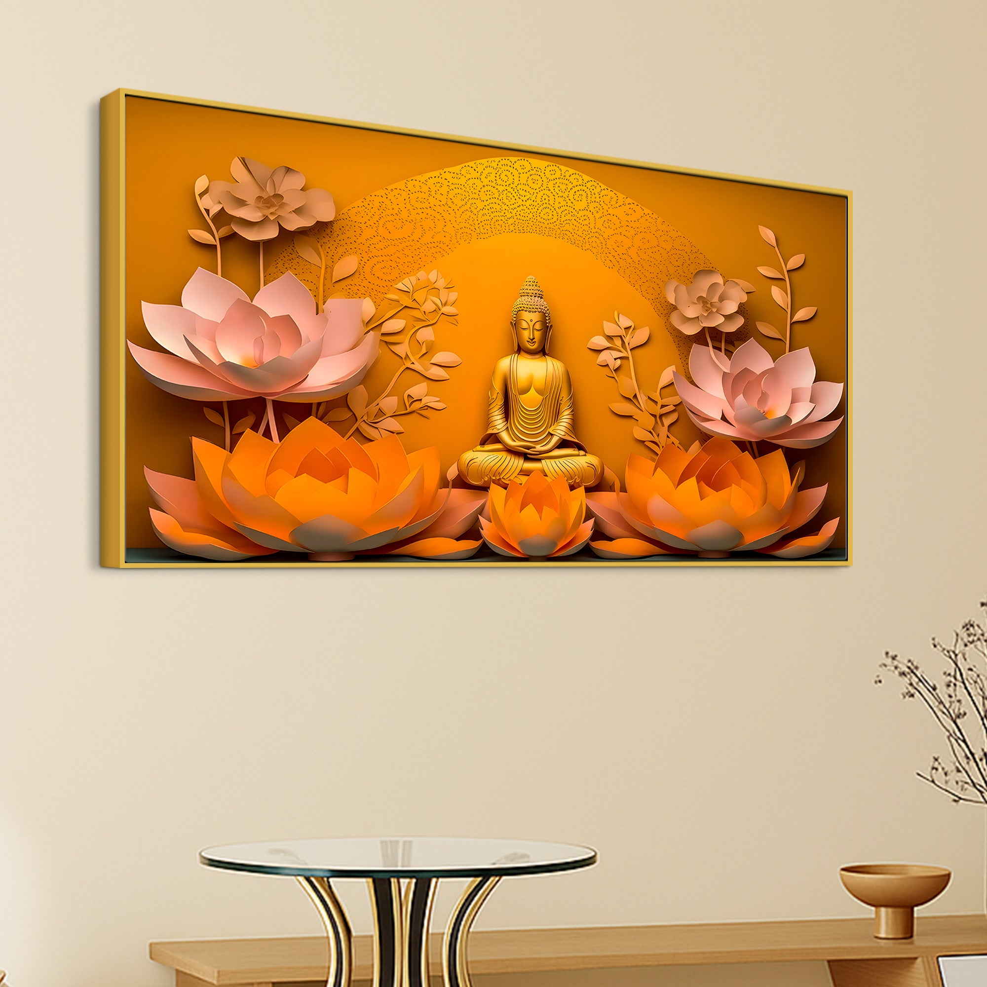 Serene Buddha Canvas Painting for Office & Home Decor
