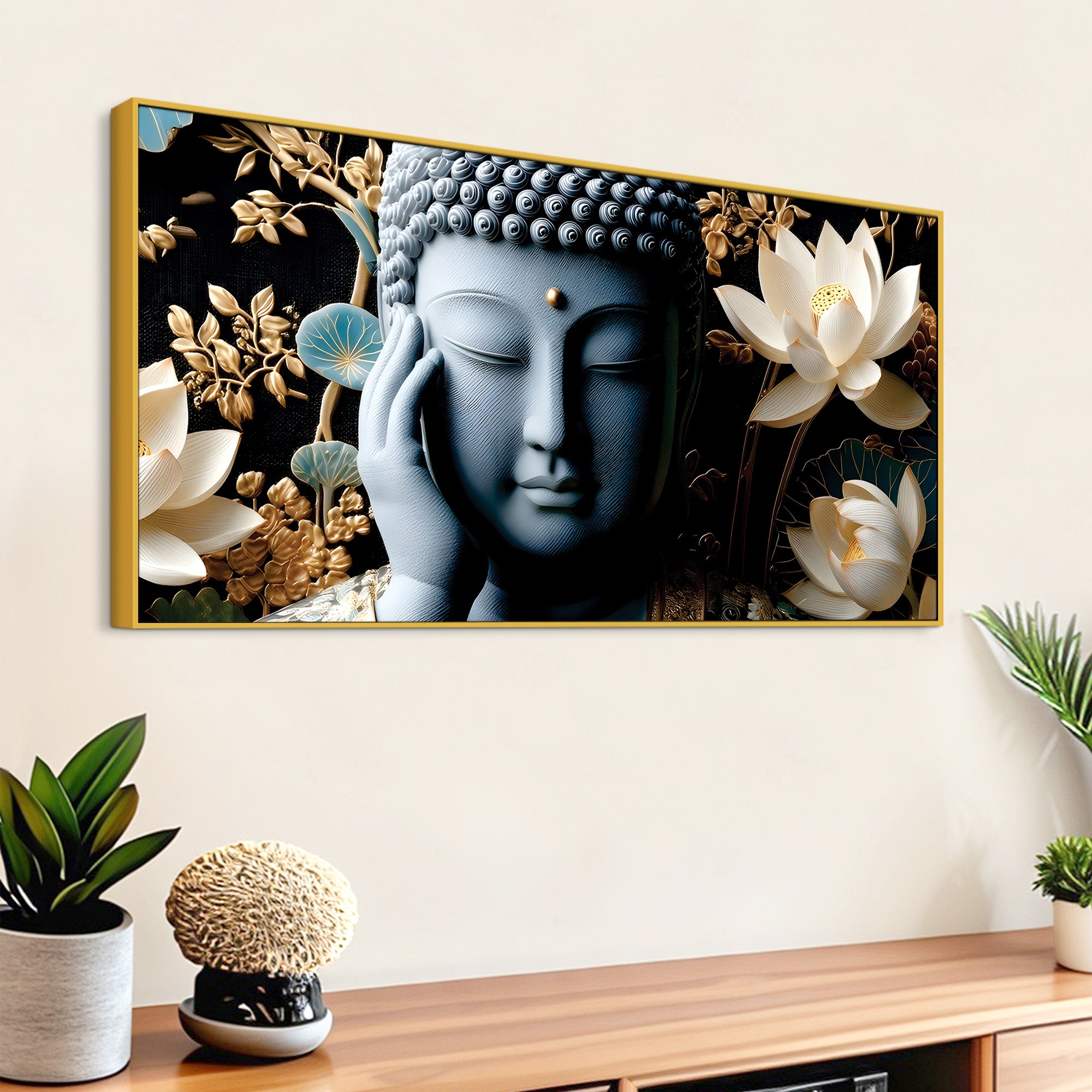 Serene Buddha Painting for Peaceful Home Decor