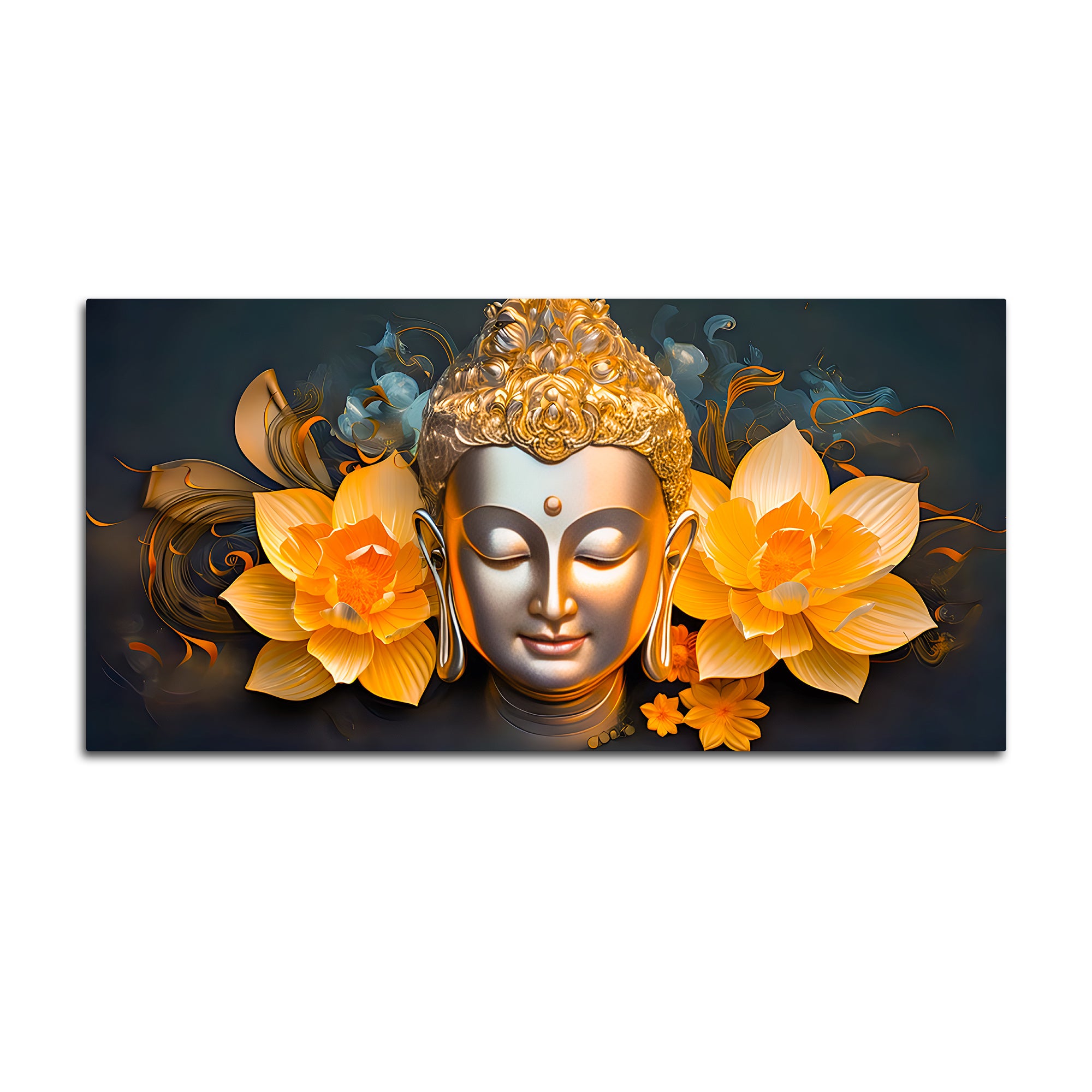 Serene Buddha Wall Painting for Peaceful Home Decor