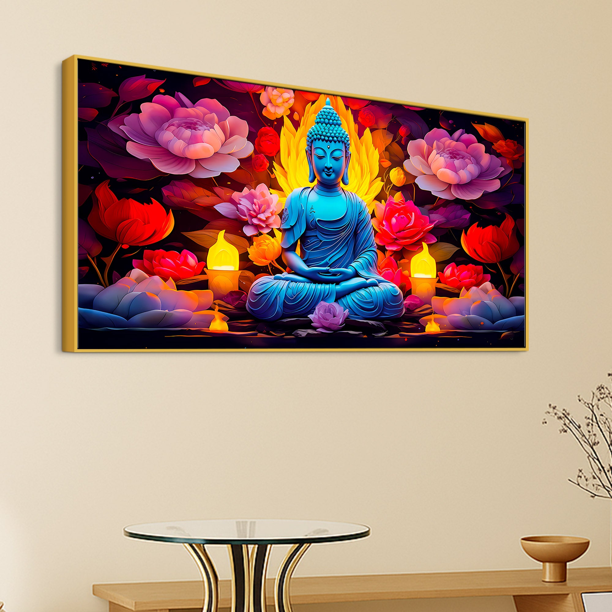 Serenity Buddha Canvas Wall Painting for Peaceful Home Decor