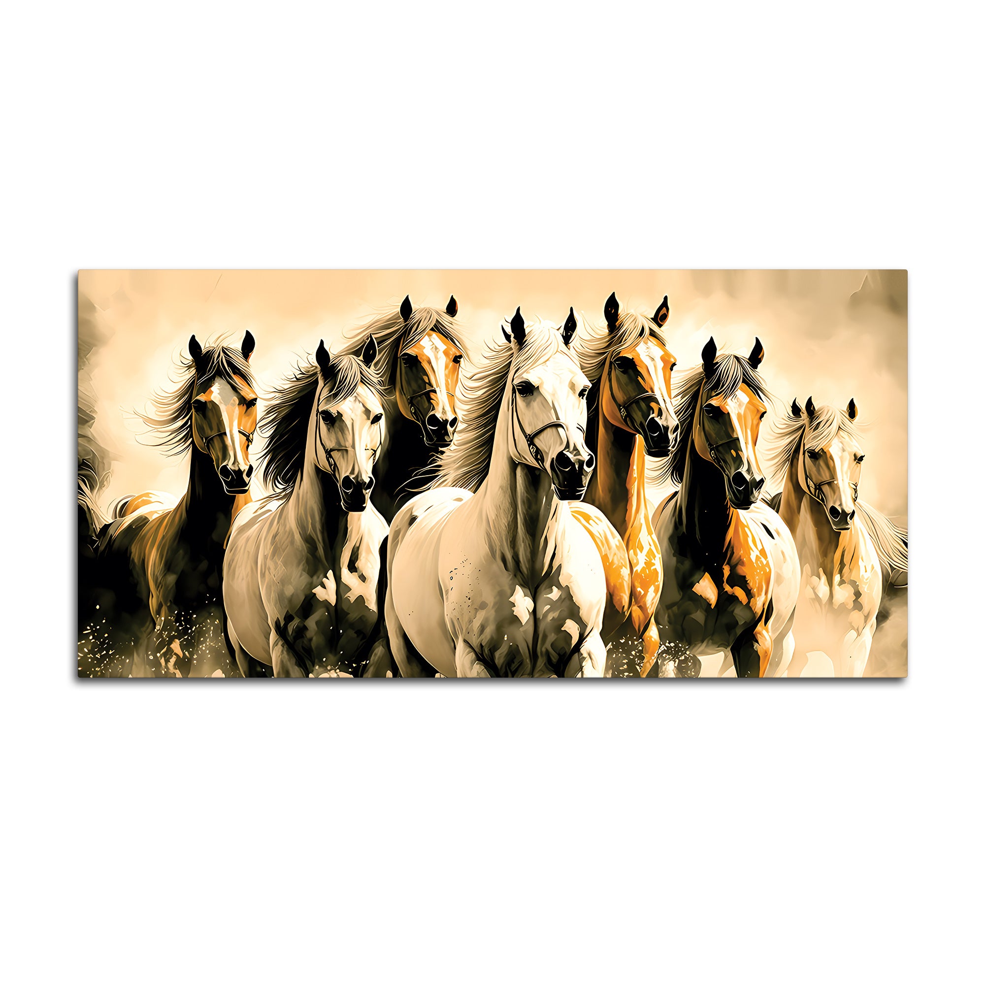 Seven Horse Herd Canvas wall Painting