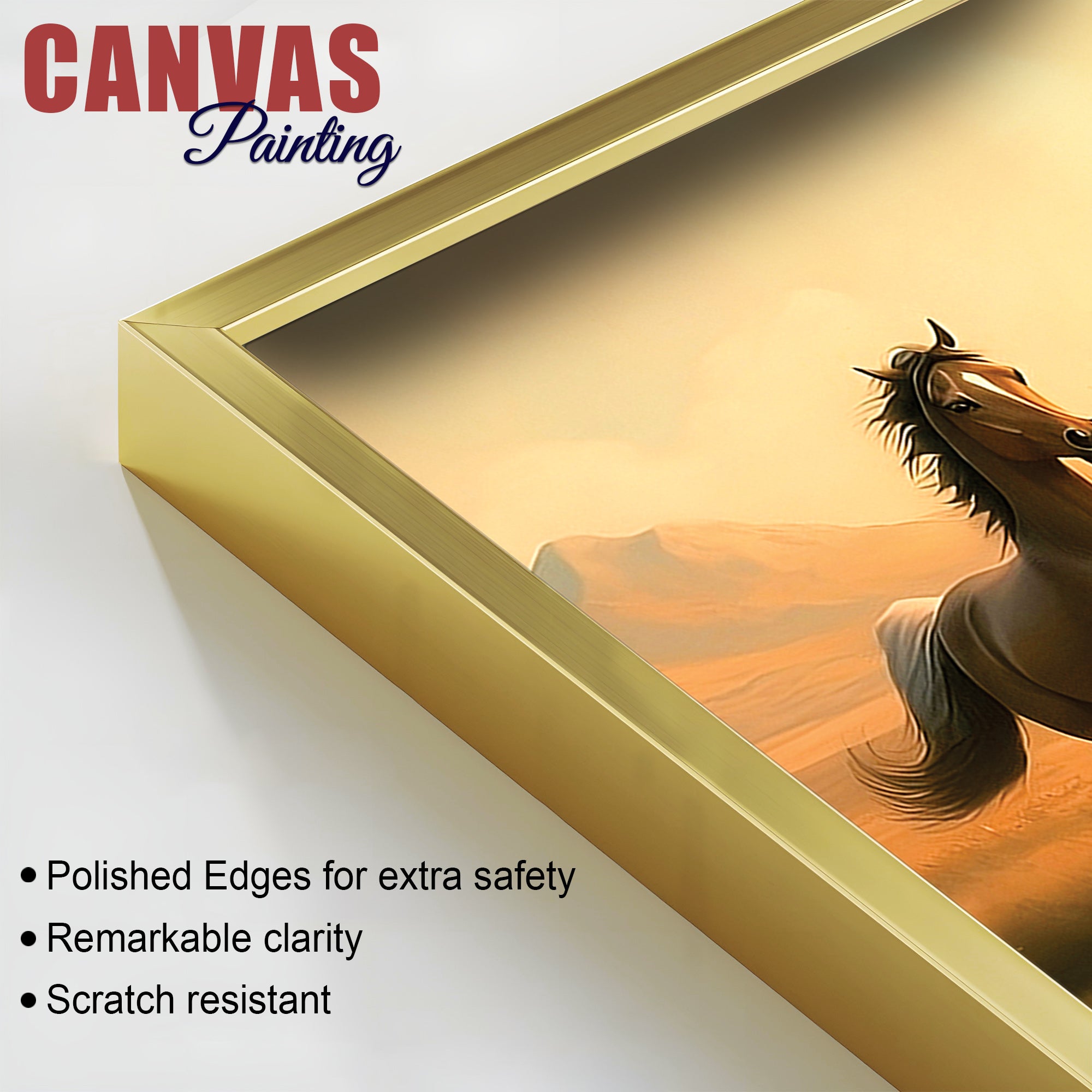 Seven Horse Running In The Field Canvas wall Painting