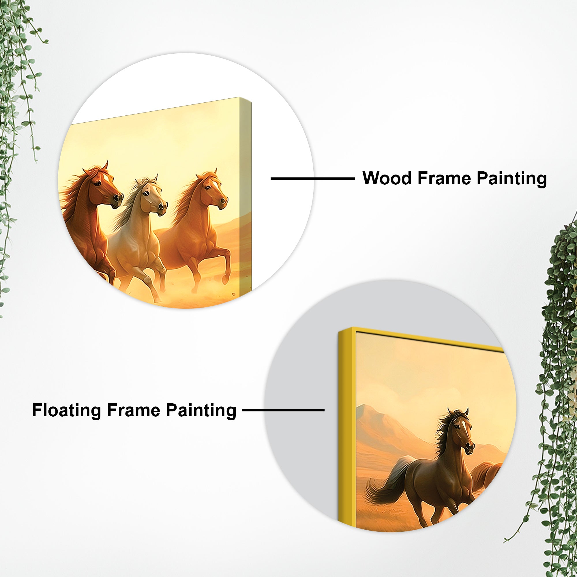 Seven Horse Running In The Field Canvas wall Painting
