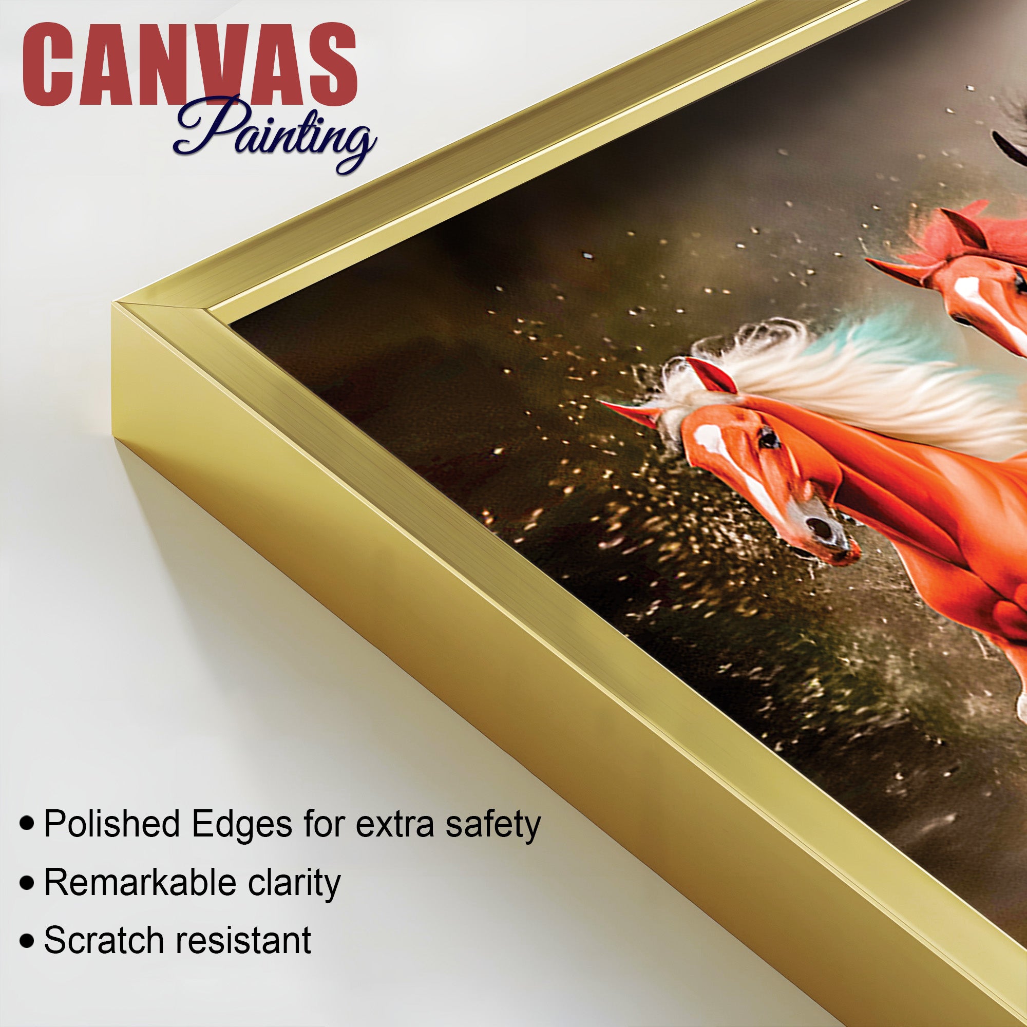 Seven Horses Running Art Canvas Wall Painting