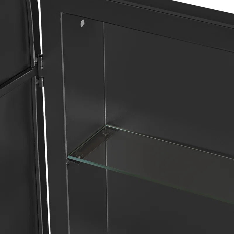 Sharp-Edge Hexagon Mirror Cabinet for Contemporary Spaces