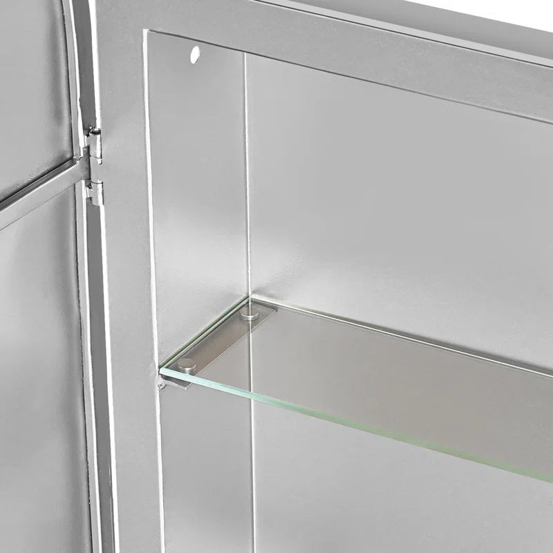 Sharp Grey Edge Hexagon Mirror Cabinet for Contemporary Spaces