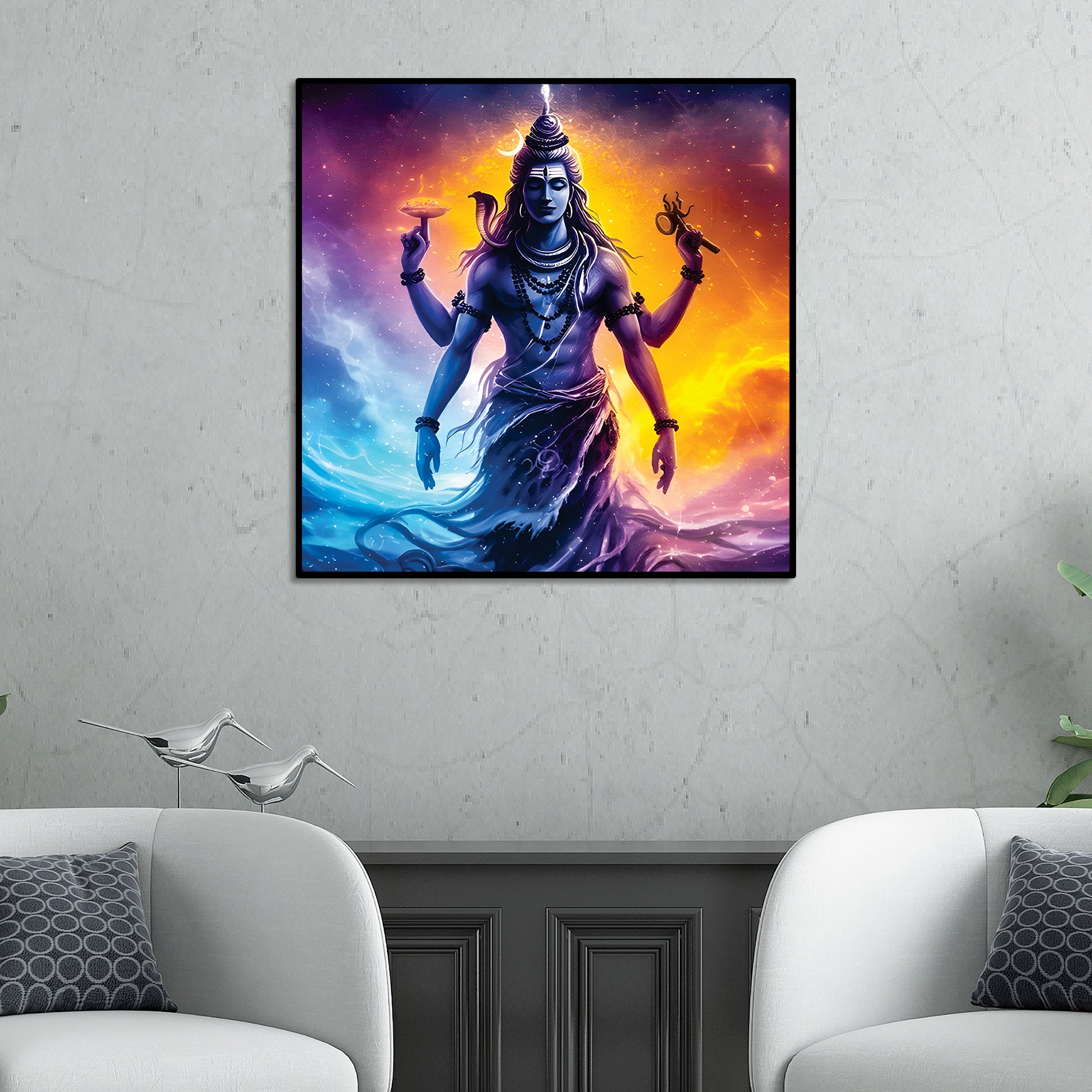 Shiv Ji Blessing Aura Painting