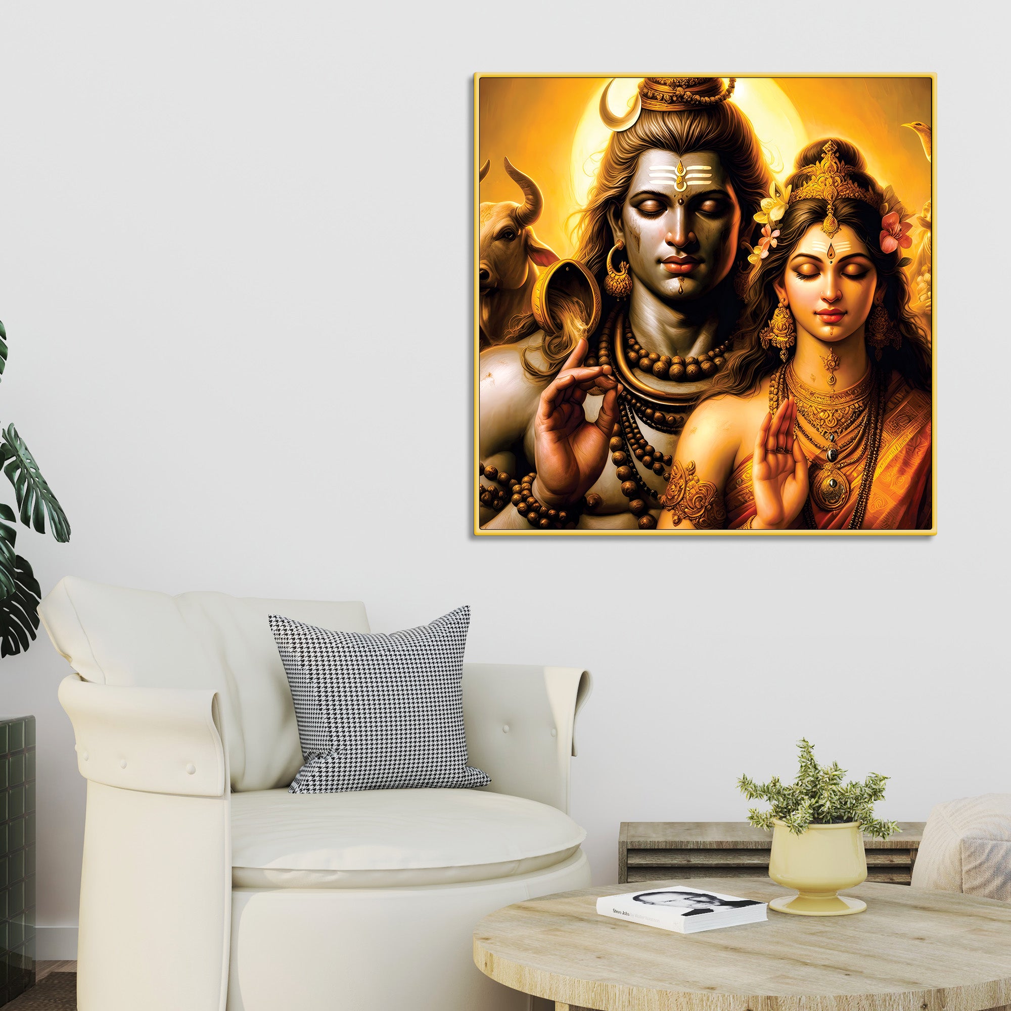 Shiv Ji Cosmic Flow Art Modern Spiritual Wall Painting
