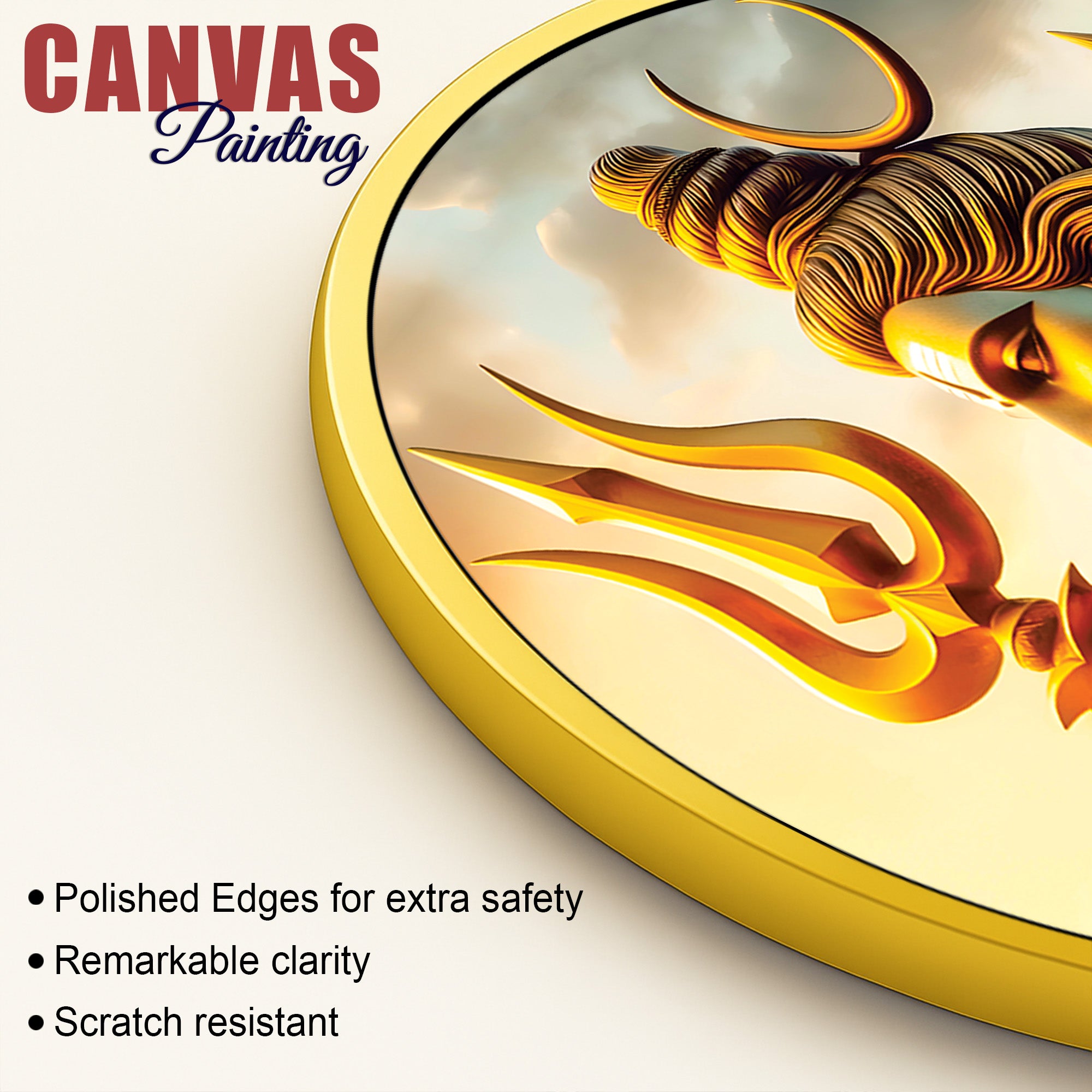 Shiv Ji Sacred Circular Art Luxury Wall Painting