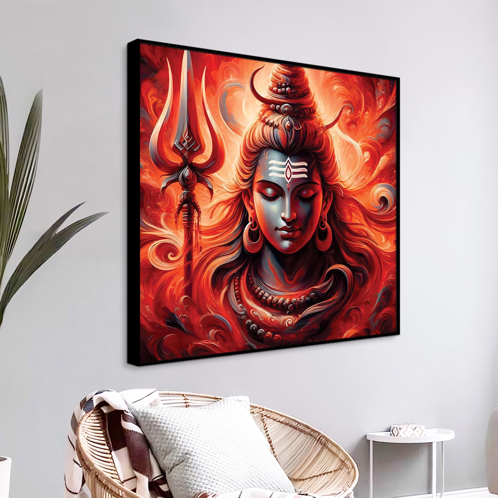 Shiv Parvati Aura Art Mahadev Painting Wall Decor Canvas