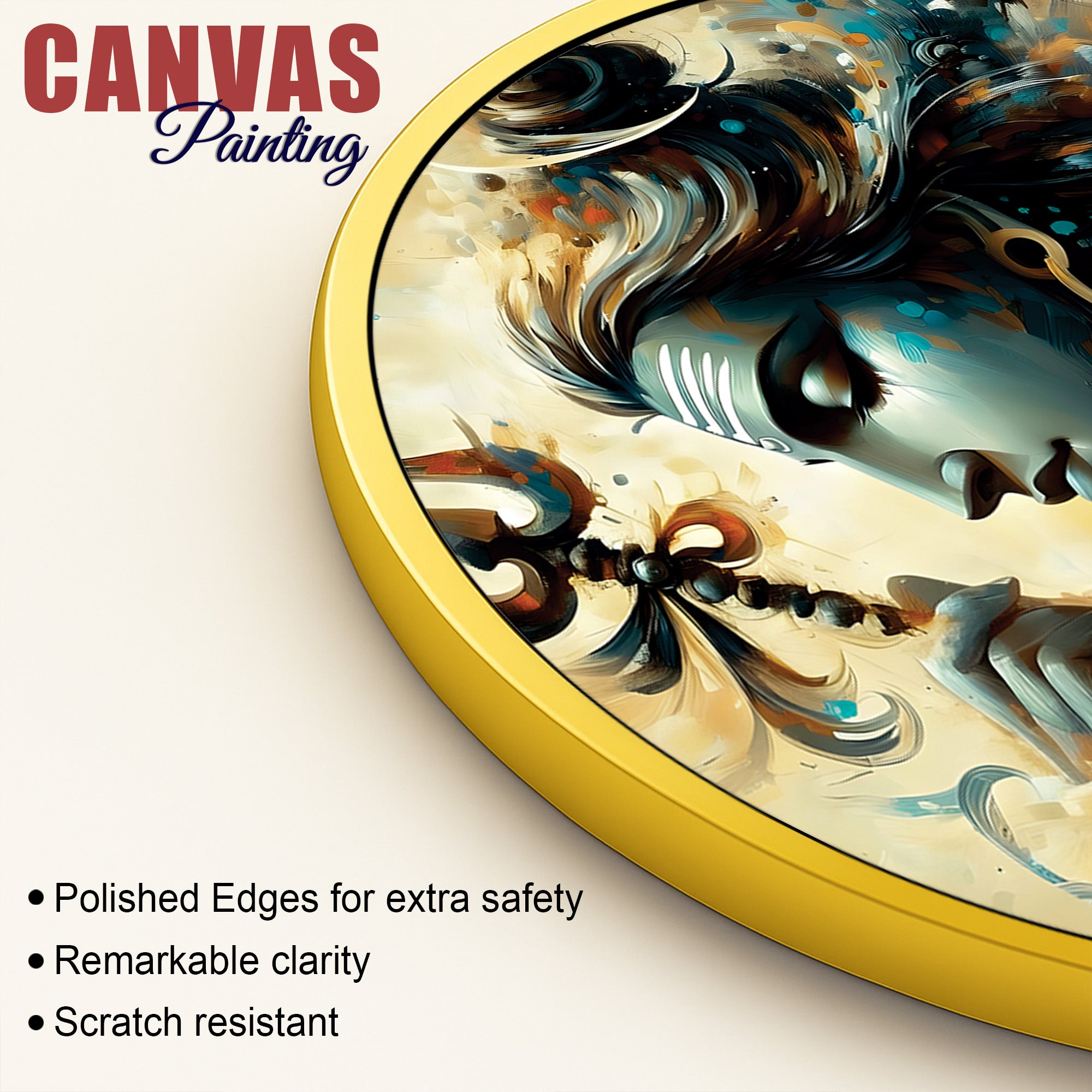 Shiva Circular Art Frame Modern Spiritual Wall Painting