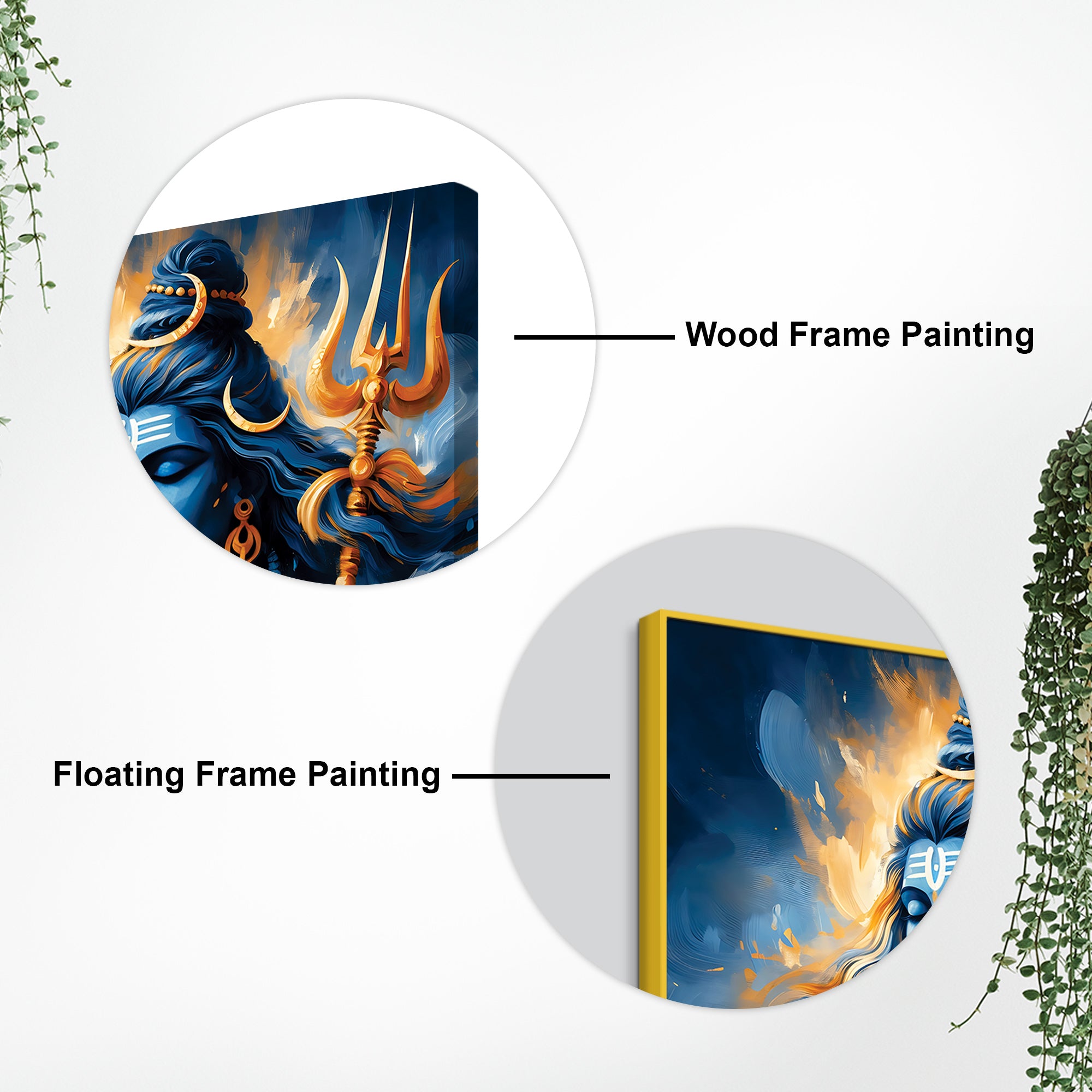 Shiva Meditation Wall Art Vibrant Mahadev Canvas Painting