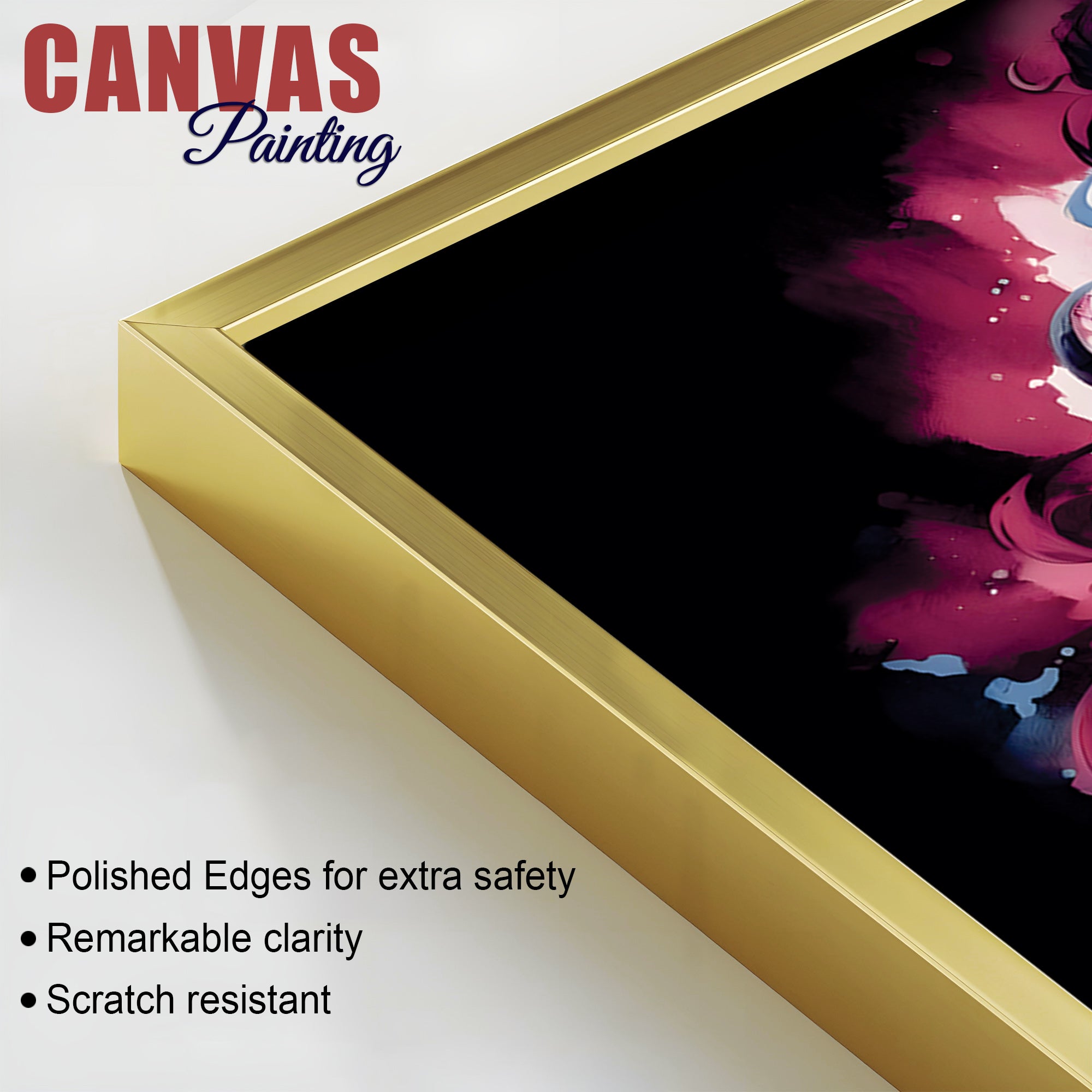 Shiva Trishul Spiritual Canvas Mahadev Home Decor Golden Frame Painting