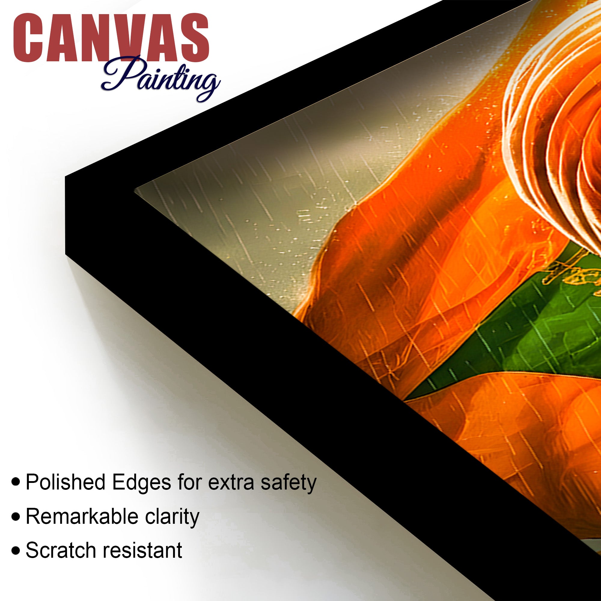 Shivaji Maharaj Saffron Flag Portrait Art Wall Painting