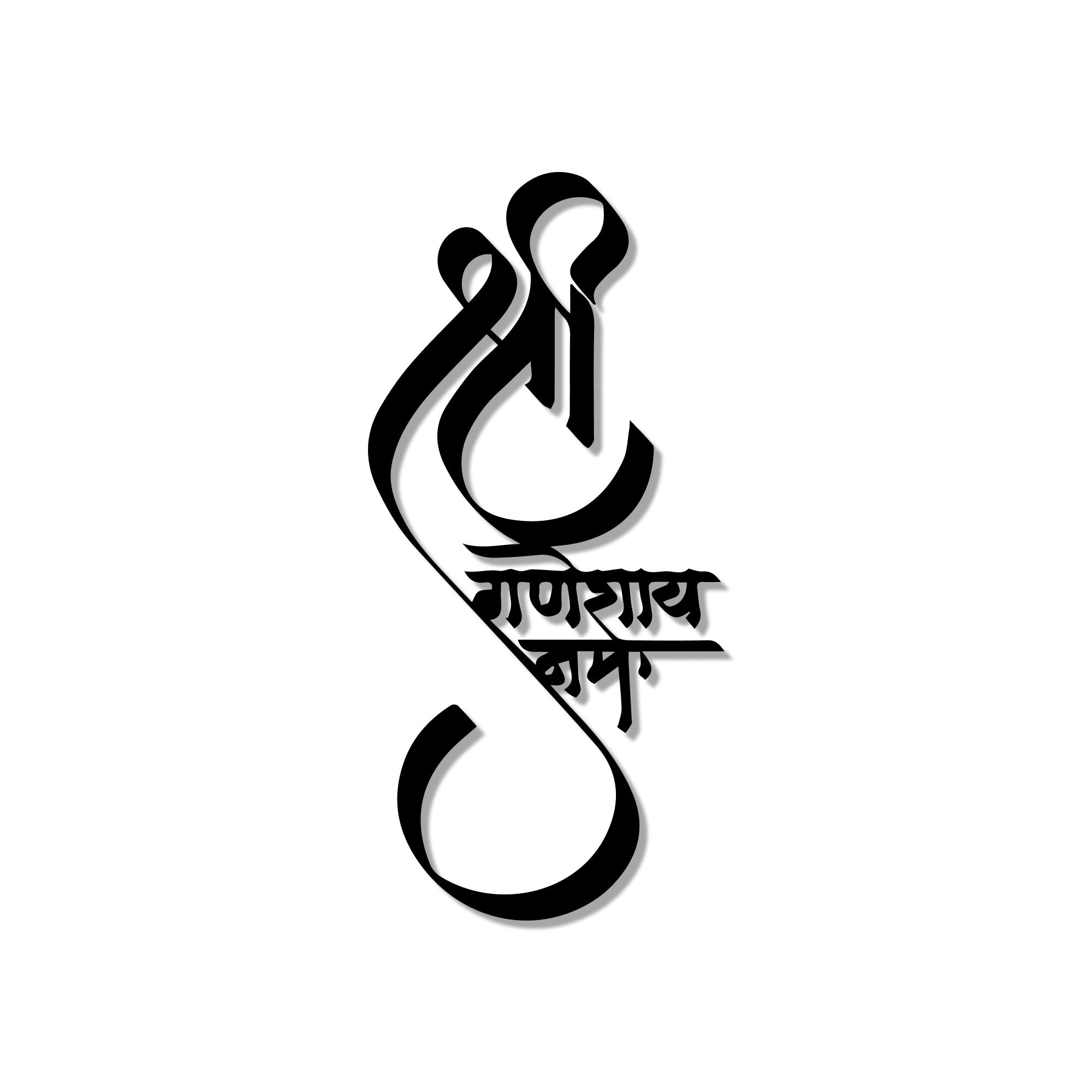 Shree Ganesha Mantra Metal Art Devotion Wall Decor